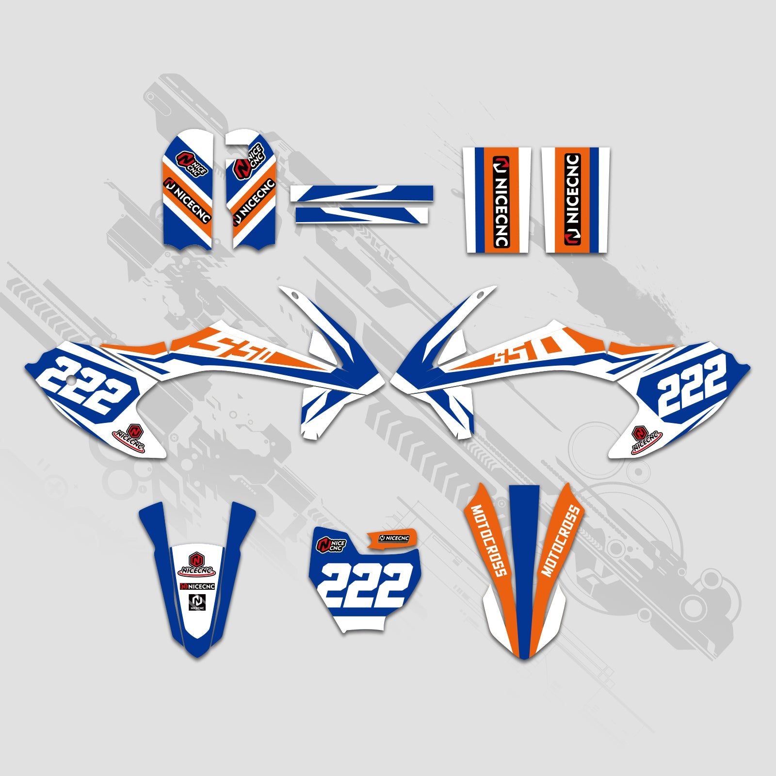 Full Graphics Decals Stickers Kit For KTM SX50 2016-2022