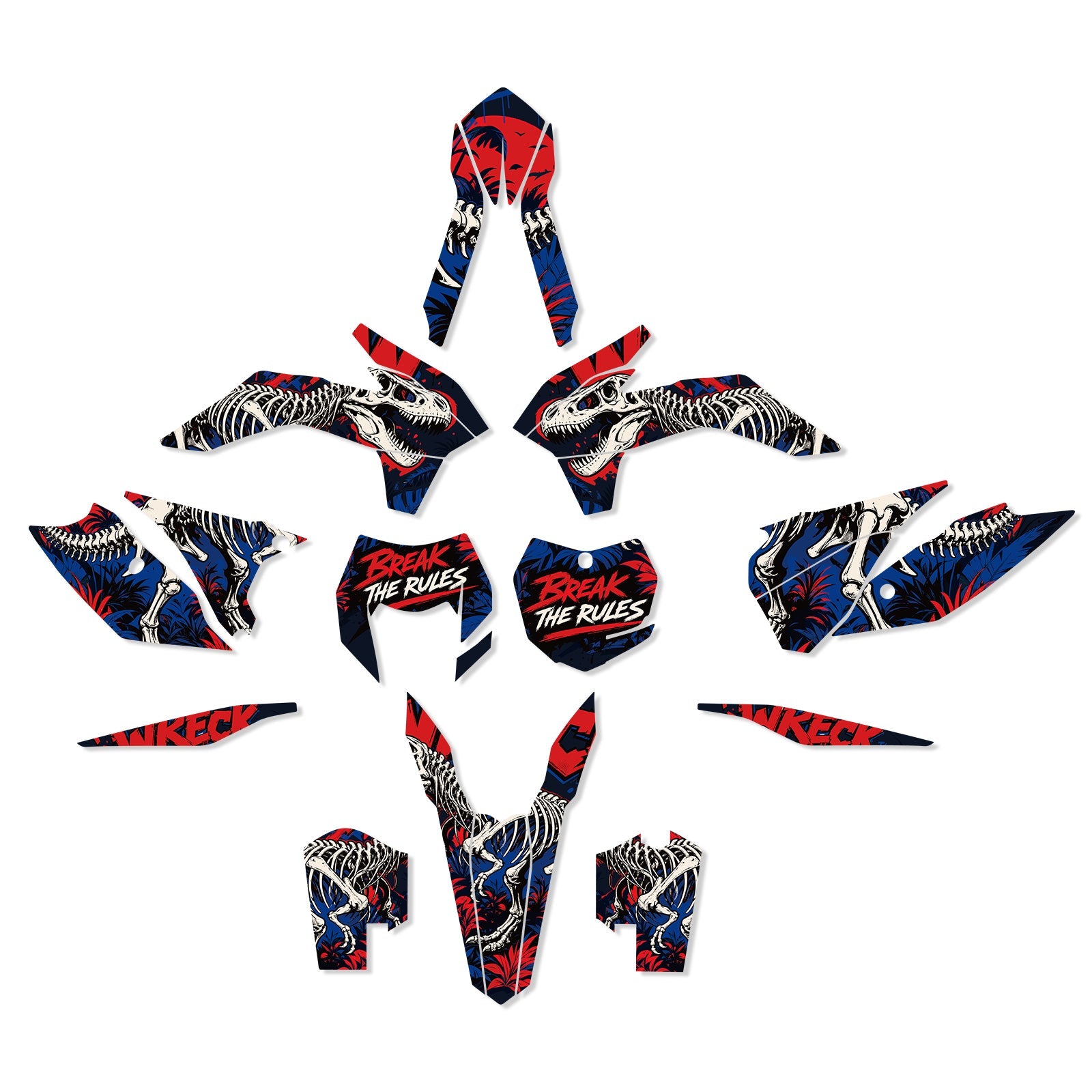 Motorcycle Full Graphics Decals Kit For KTM EXC XC-W XCF-W 2014-2016