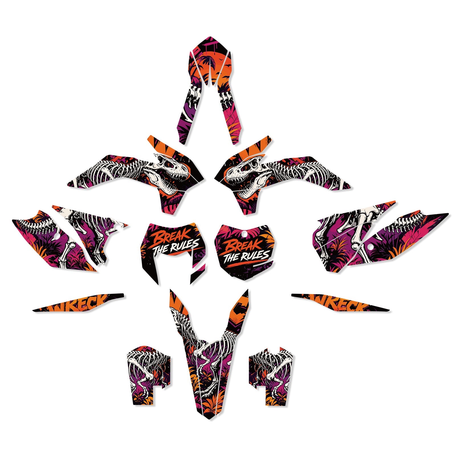 Motorcycle Full Graphics Decals Kit For KTM EXC XC-W XCF-W 2014-2016