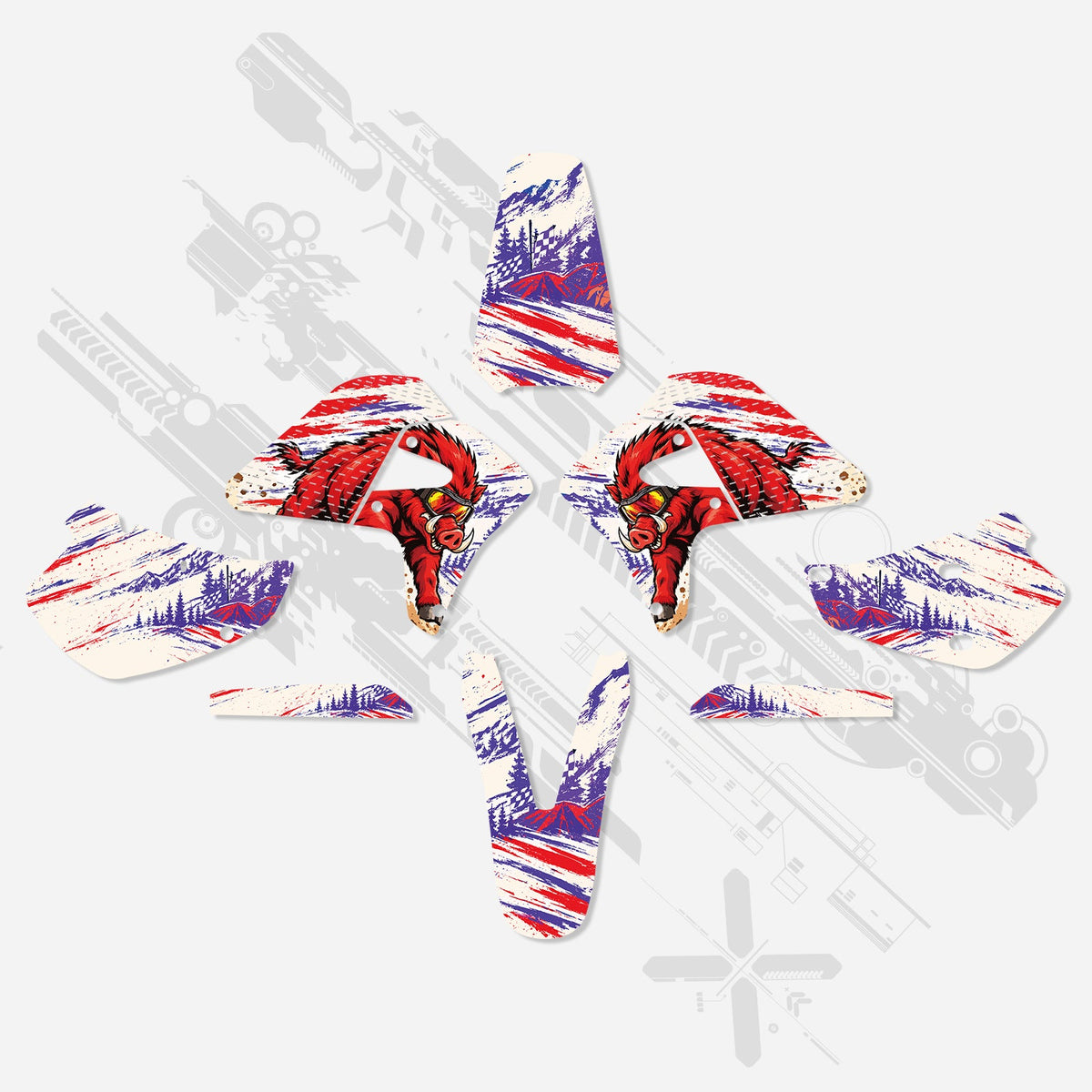 Motorcycle Full Graphics Decals Stickers Set For HONDA XR650R 2000-2009