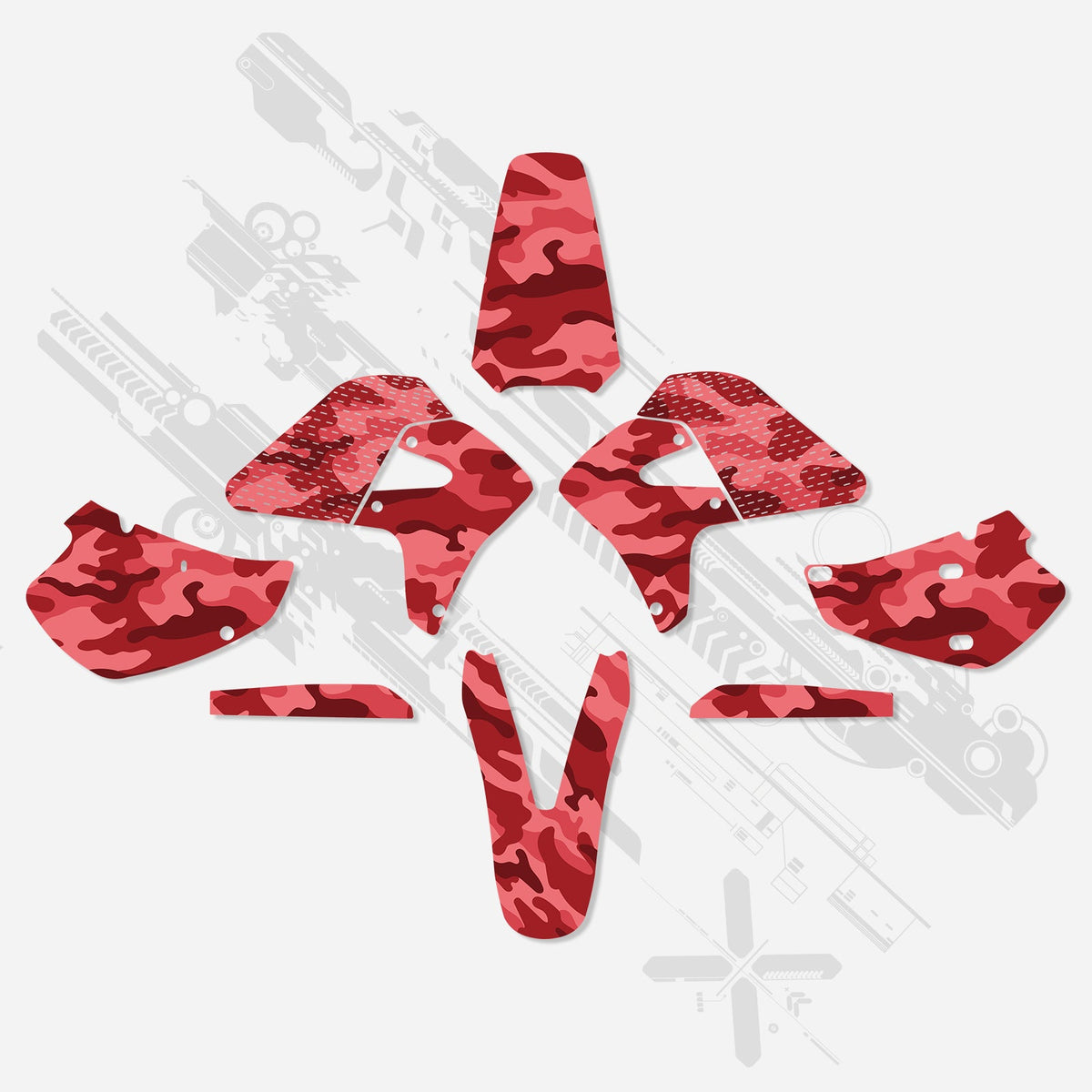 Motorcycle Full Graphics Decals Stickers Set For HONDA XR650R 2000-2009