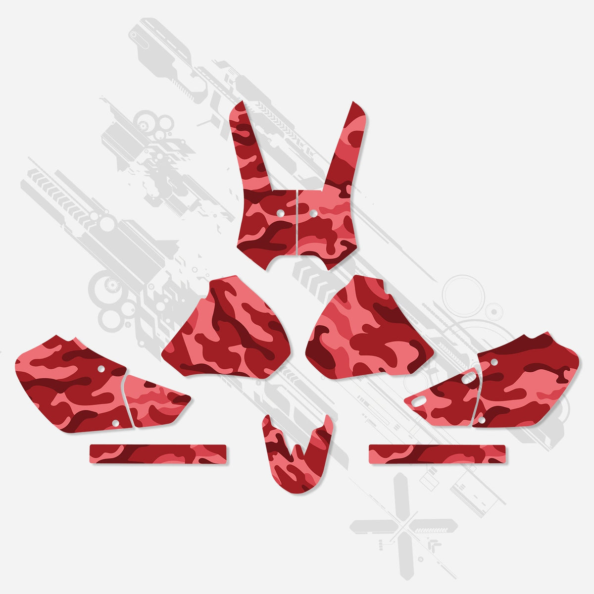 Motorcycle Full Graphics Decals Stickers Set For HONDA XR250/XR400 1996-2004