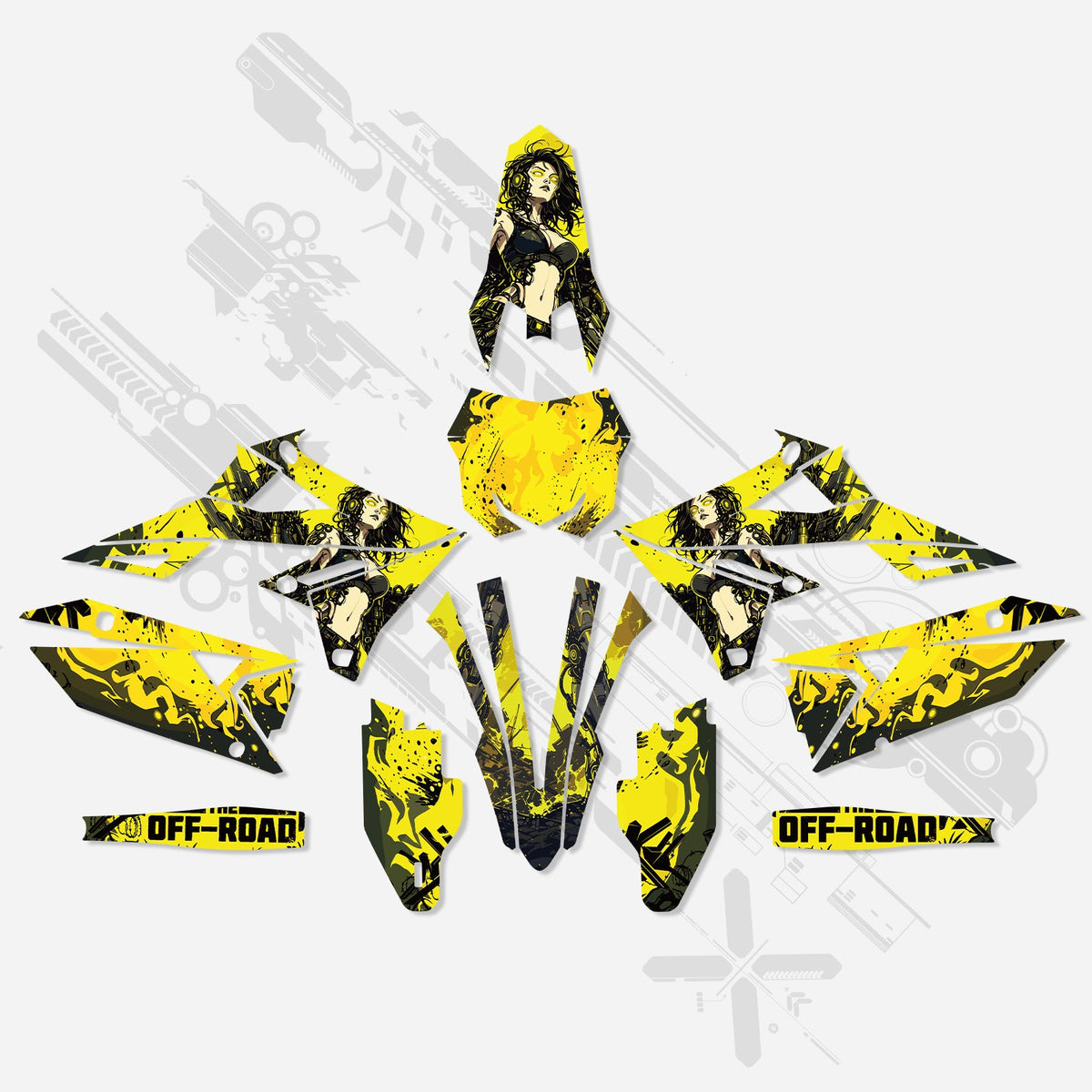 Motorcycle Full Graphics Decals Stickers Set For SUZUKI RMZ250 19-25 RMZ450 18-25