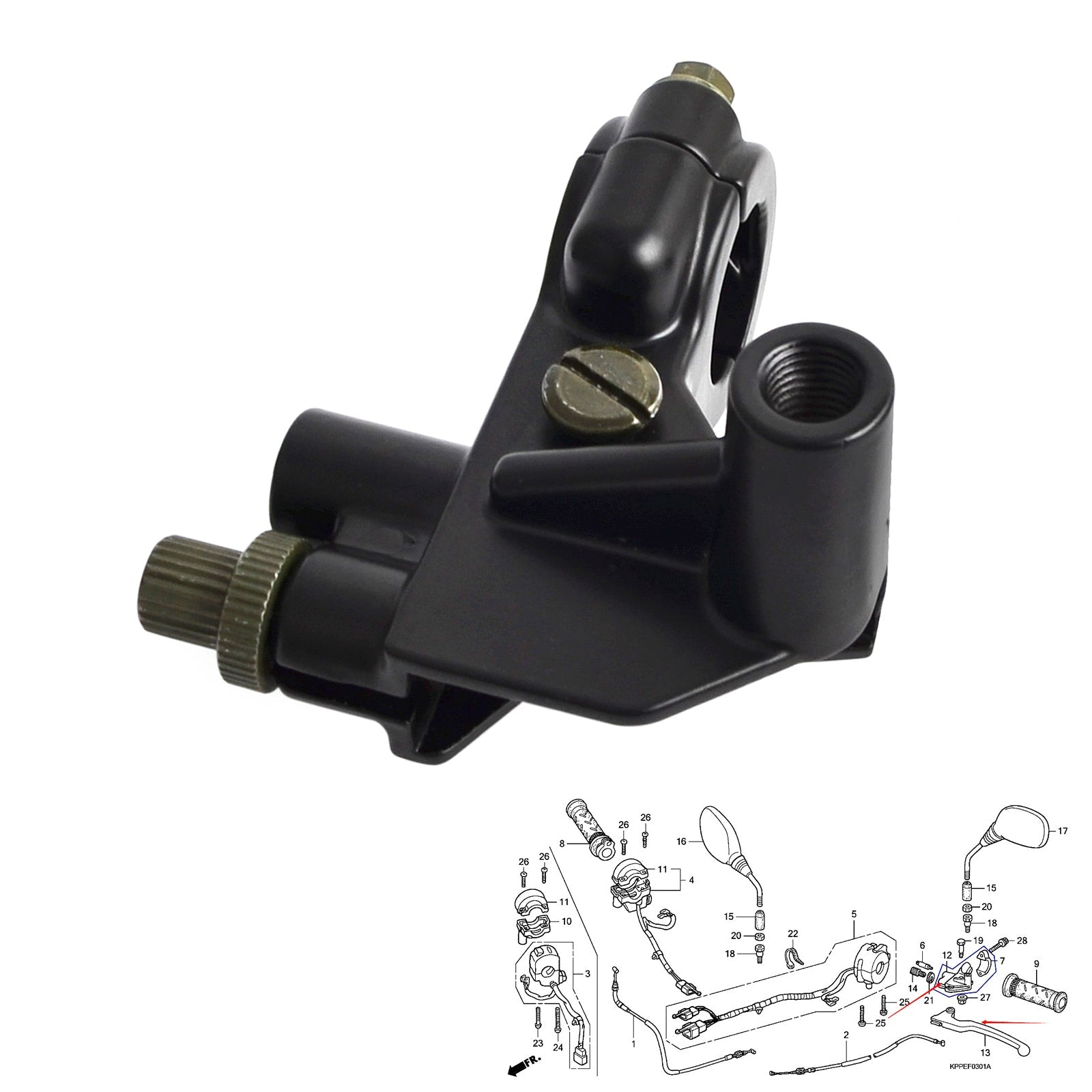 Clutch Brake Lever Holder Kit Fits Honda CBR125R CBR-125-R4 R5 CBR-125-RW6 RW7