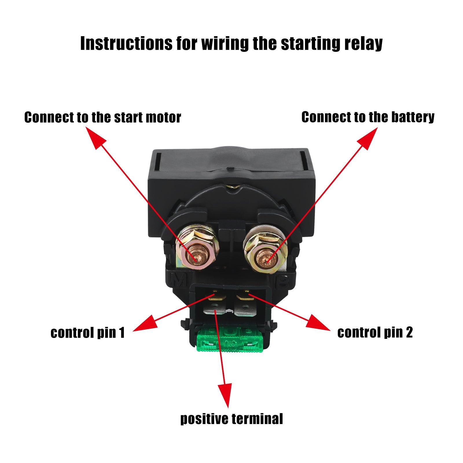 Relay Starter Solenoid Switch For Kawasaki EL250 EX250 Honda CRF Suzuki GSX-R
