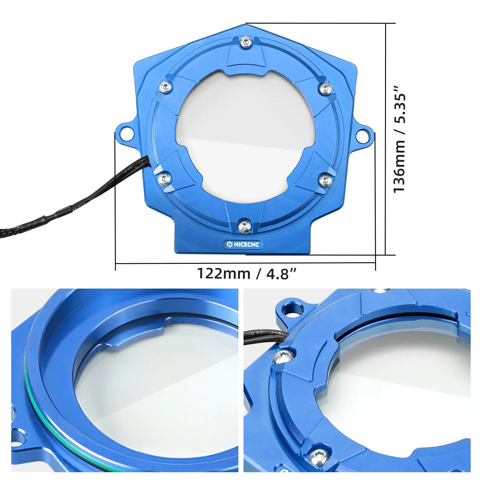LED Transparent Cylinder Head Cover Guard For Yamaha Raptor 700 R RSE 2006-2026