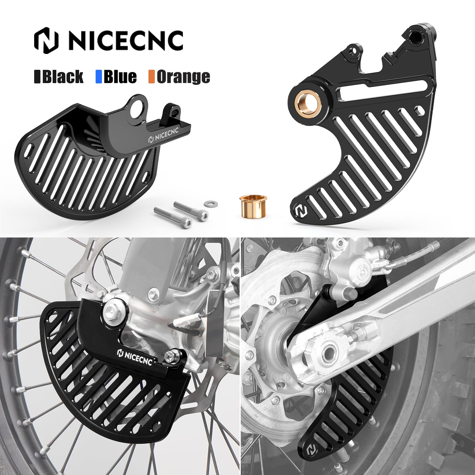 Front Rear Brake Disc Guard Kit For KTM 350 EXC-F 2016-2025 500 EXC-F 16-22, 24-25