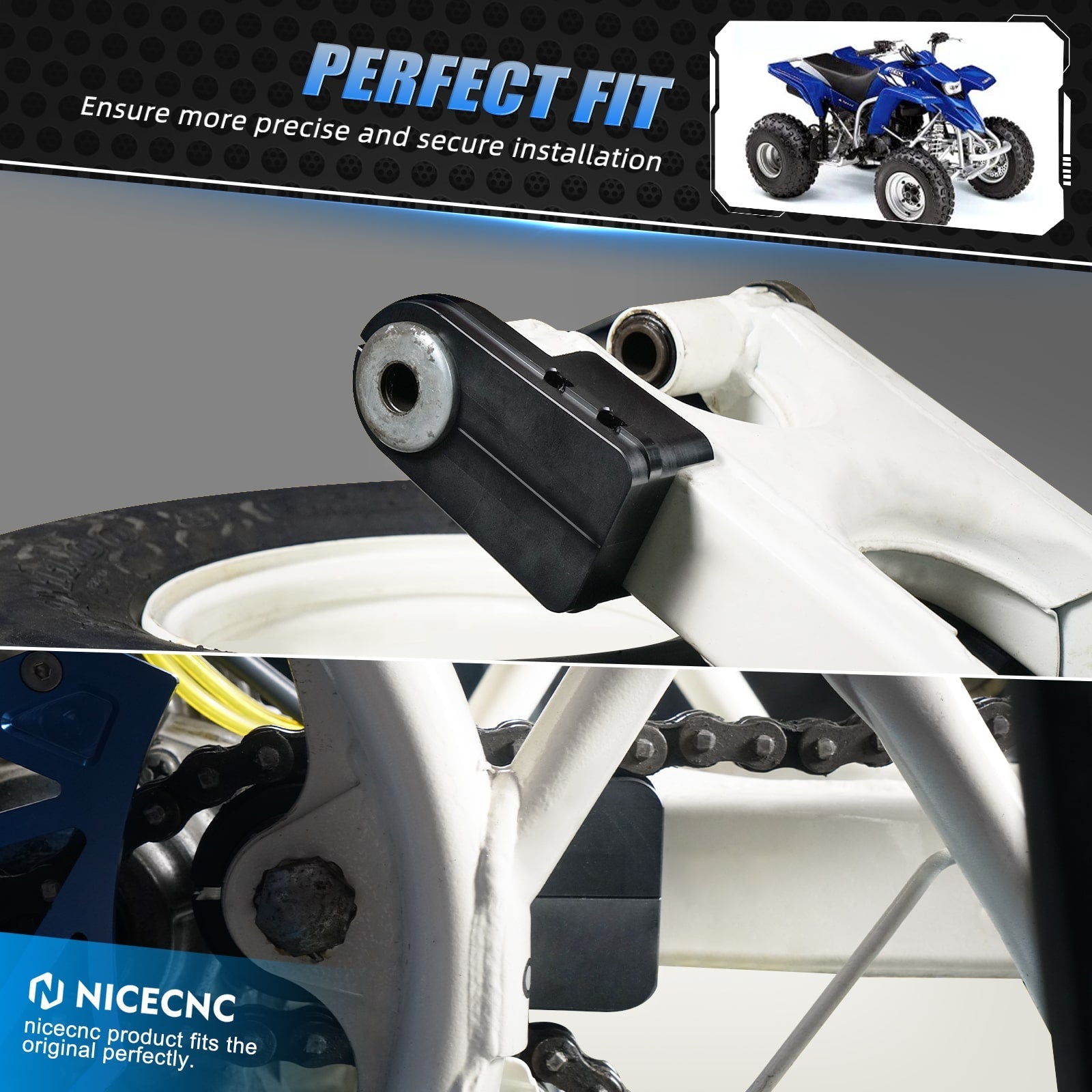 Front Chain Guide Slider Swingarm Guard For Yamaha Blaster 200 1988-2006
