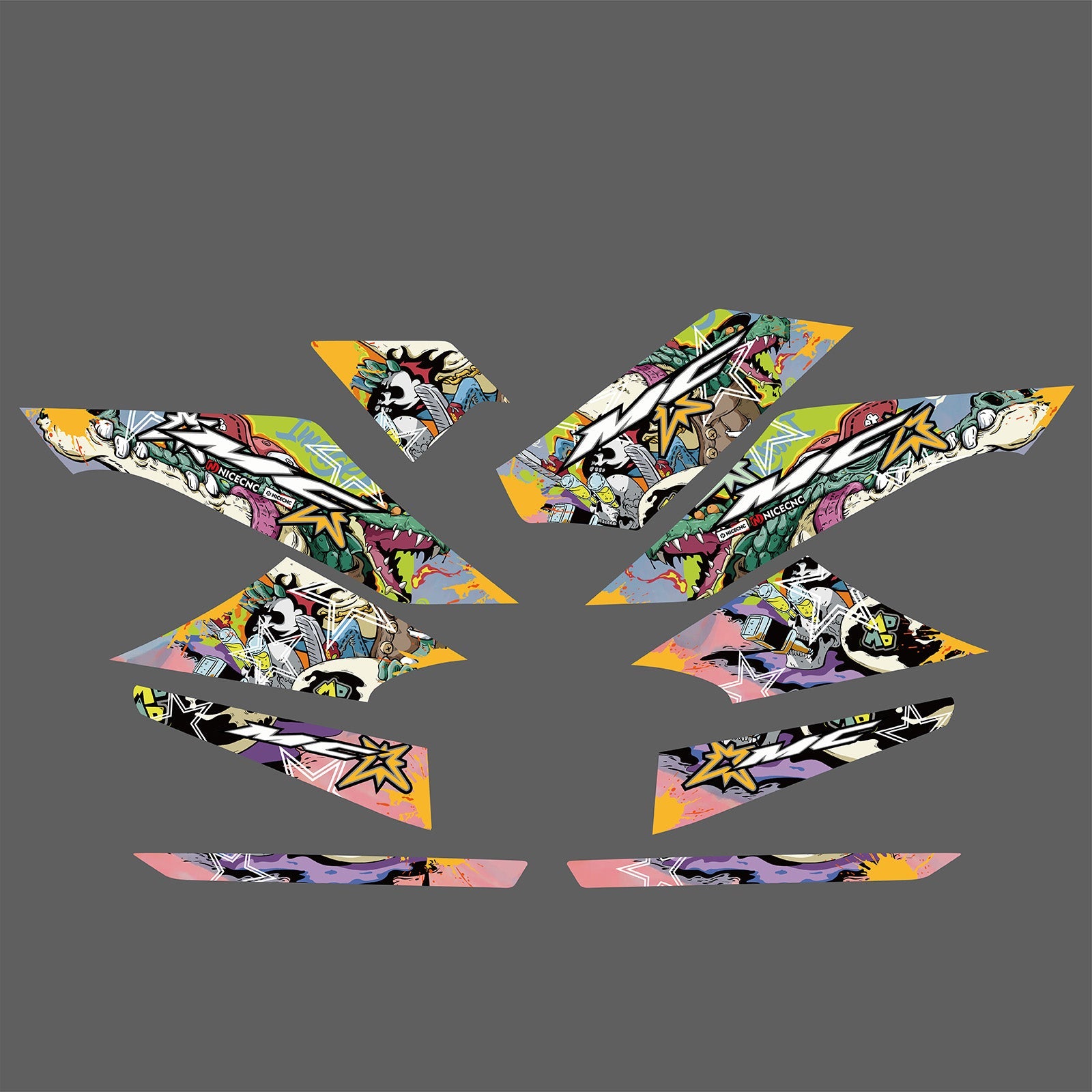 ATV Full Graphics Decals Stickers Kit For BODE MC-258 All Years