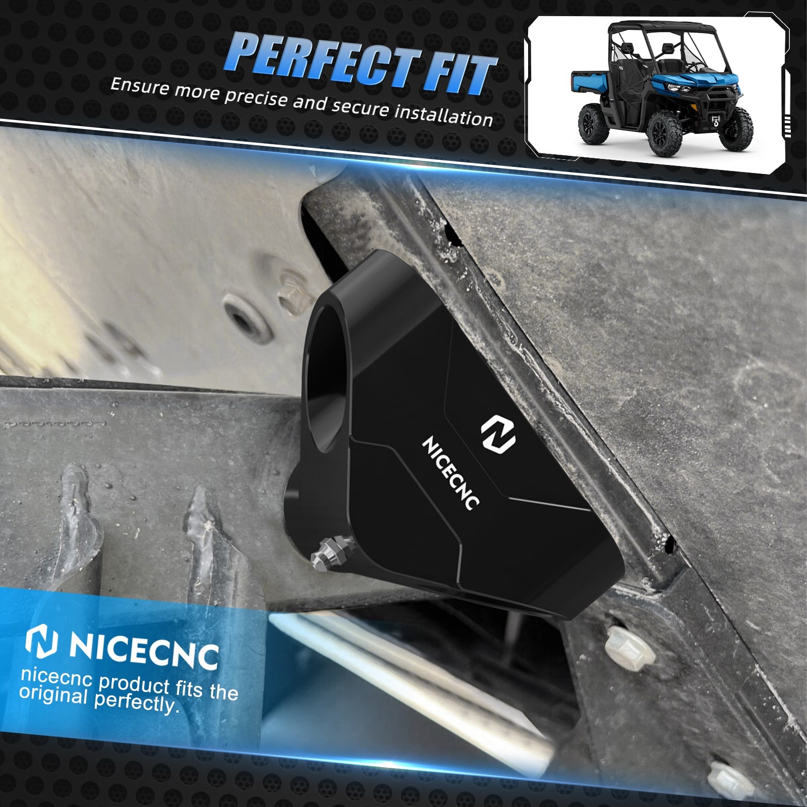 Bed Hinges Set Support Pivot For Can-Am Defender HD10 HD9 HD8 HD7 HD5 Commander