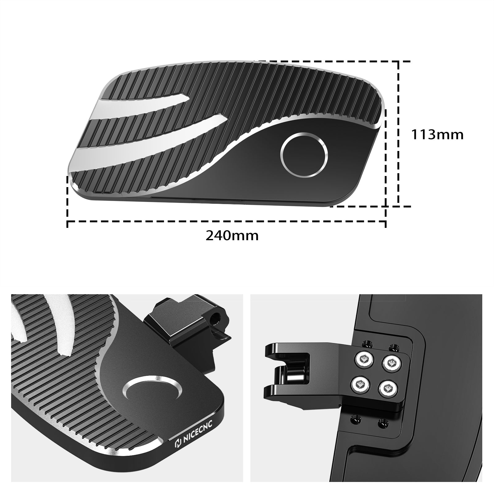 Enlarged Rider Floorboards Foot Boards Pegs Rest Pedals For Can-Am Ryker 600 900 ACE