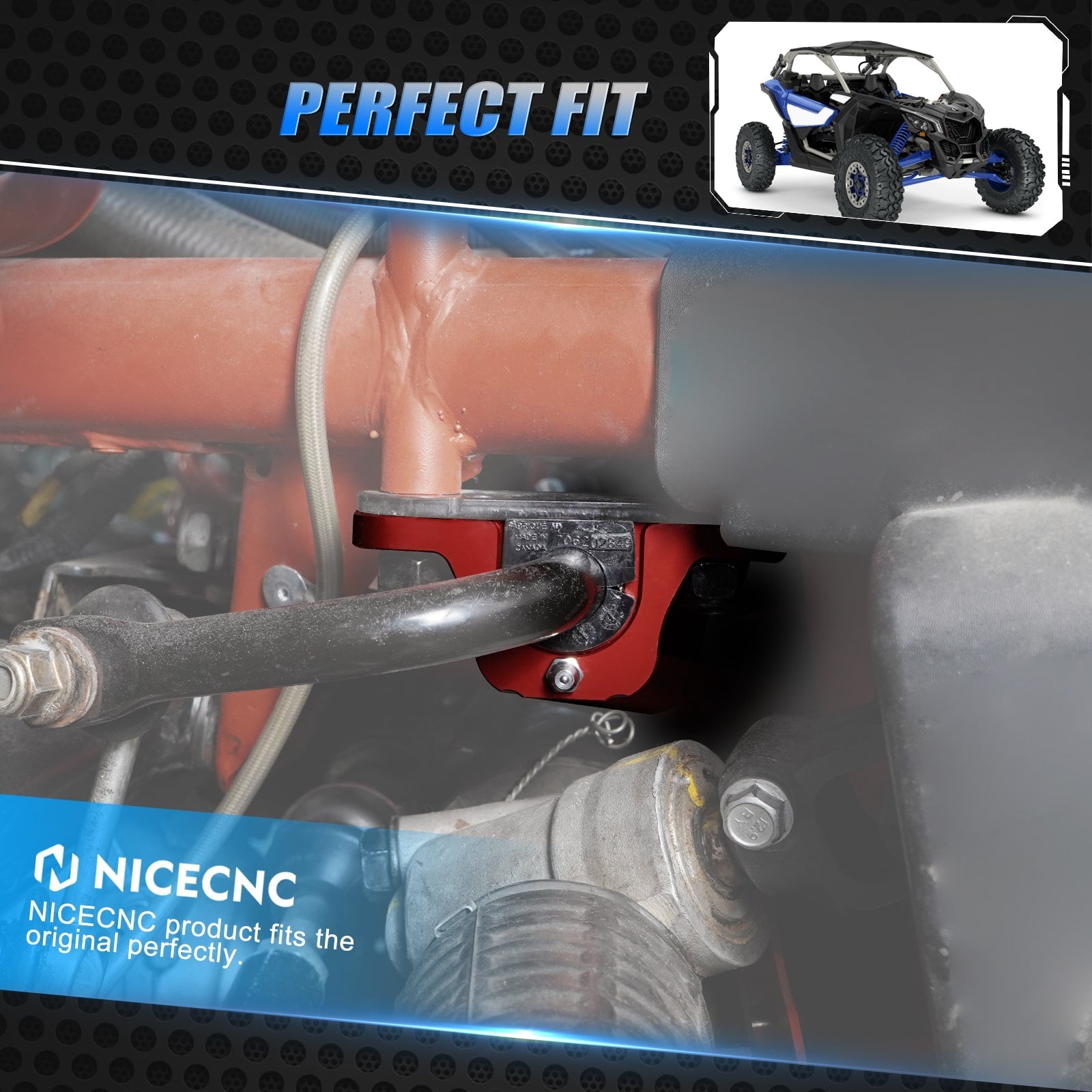 Front Sway Bar Stabilizer Clamp Holder Mounts For Can-Am Maverick X3