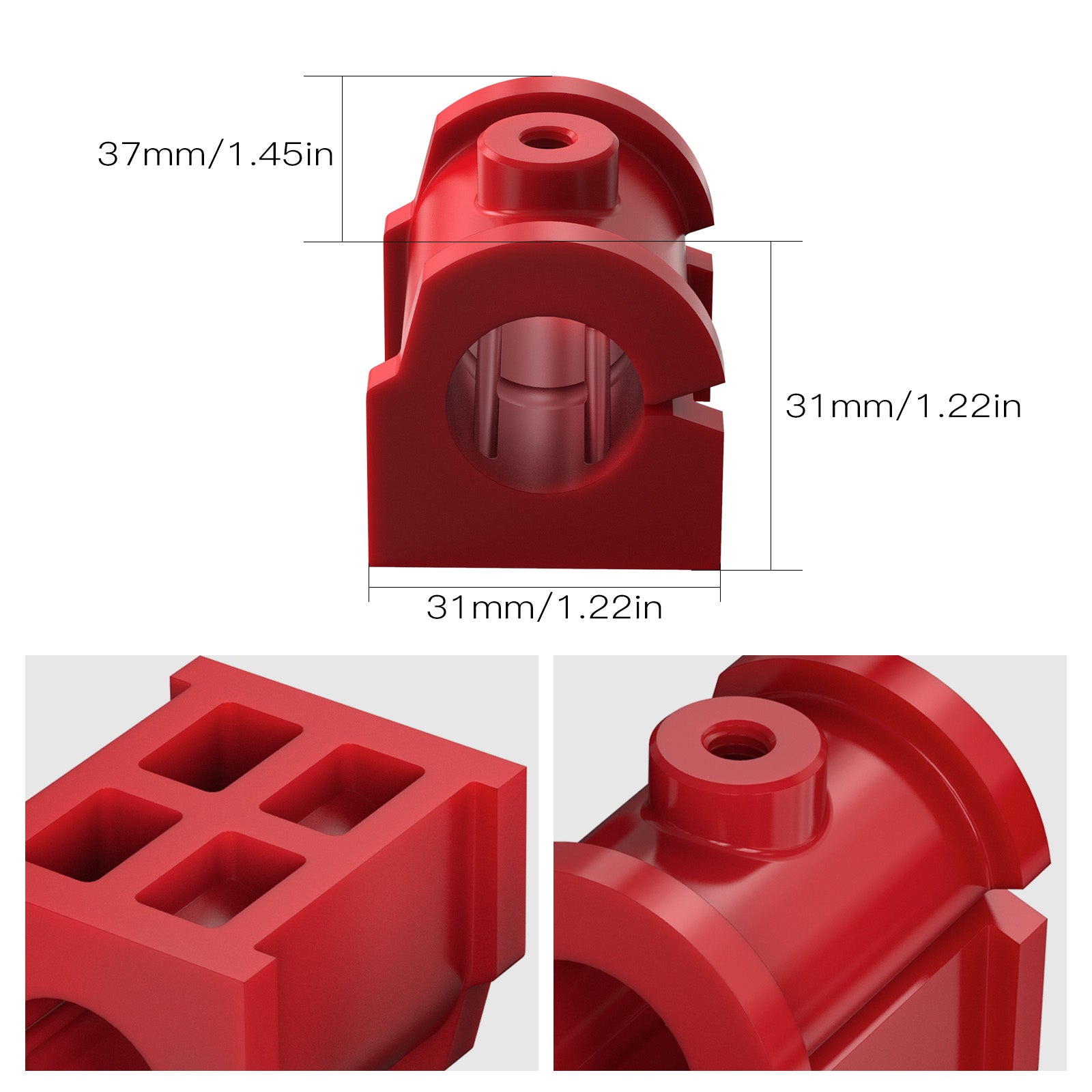 UTV Front + Rear Anti-Roll Sway Stabilizer Bar Bushing Kit For Can-Am X3 2017-2024