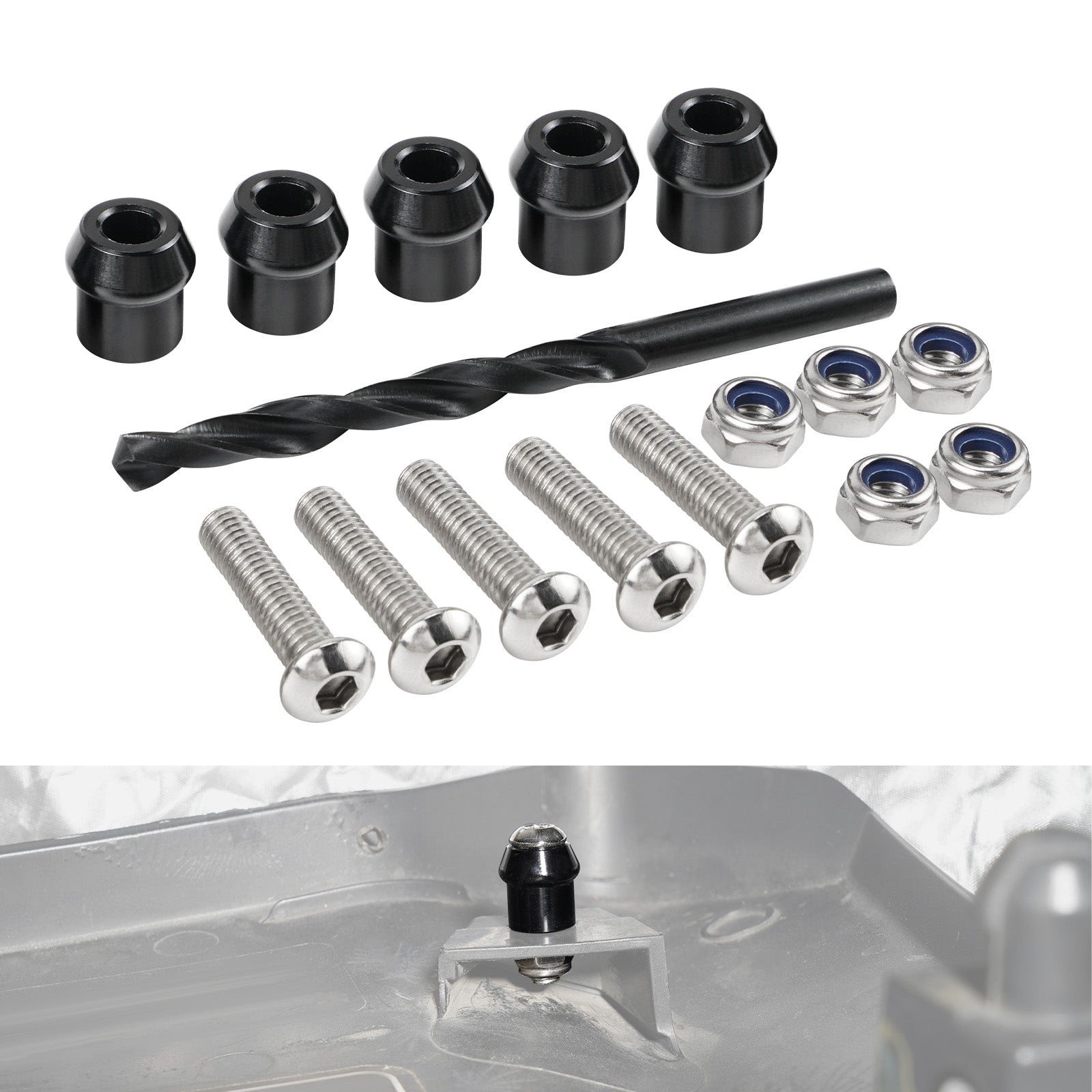 Front Facia Scoop Cover Repair Kit Hood Pins & Bolts For Can-Am Maverick X3