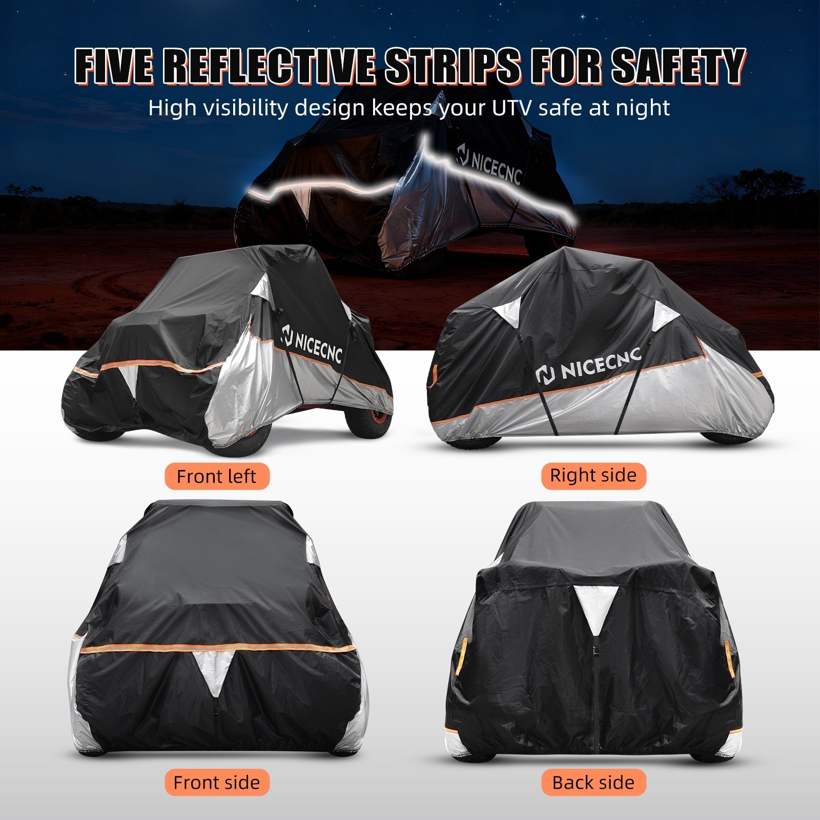 Heavy Duty UTV Cover Dust Cloth w/PU Coating 133"x75"x62" For Can-Am Maverick X3