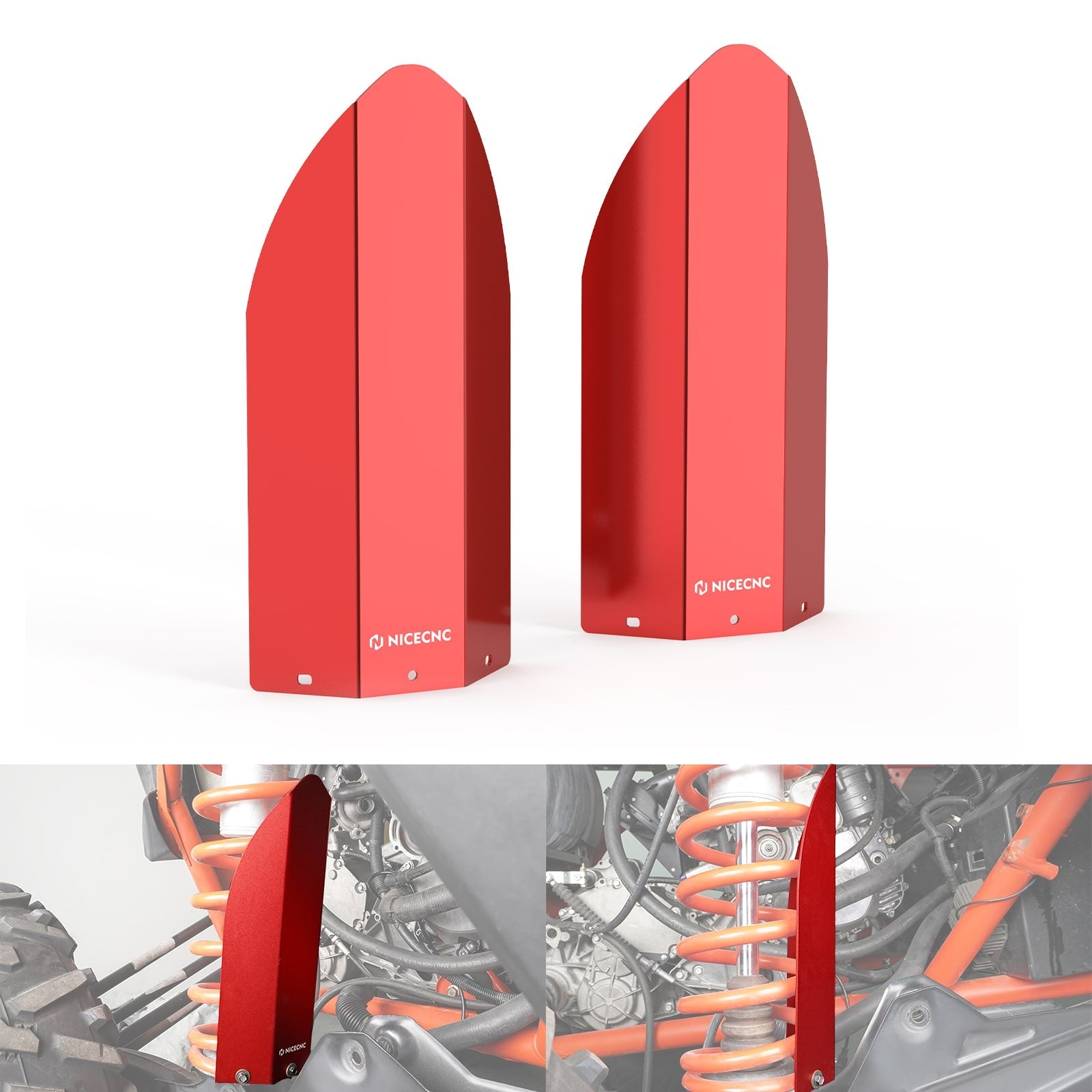 UTV Rear Shock Guards Covers Absorber Protector For Can-Am X3 2017-2024