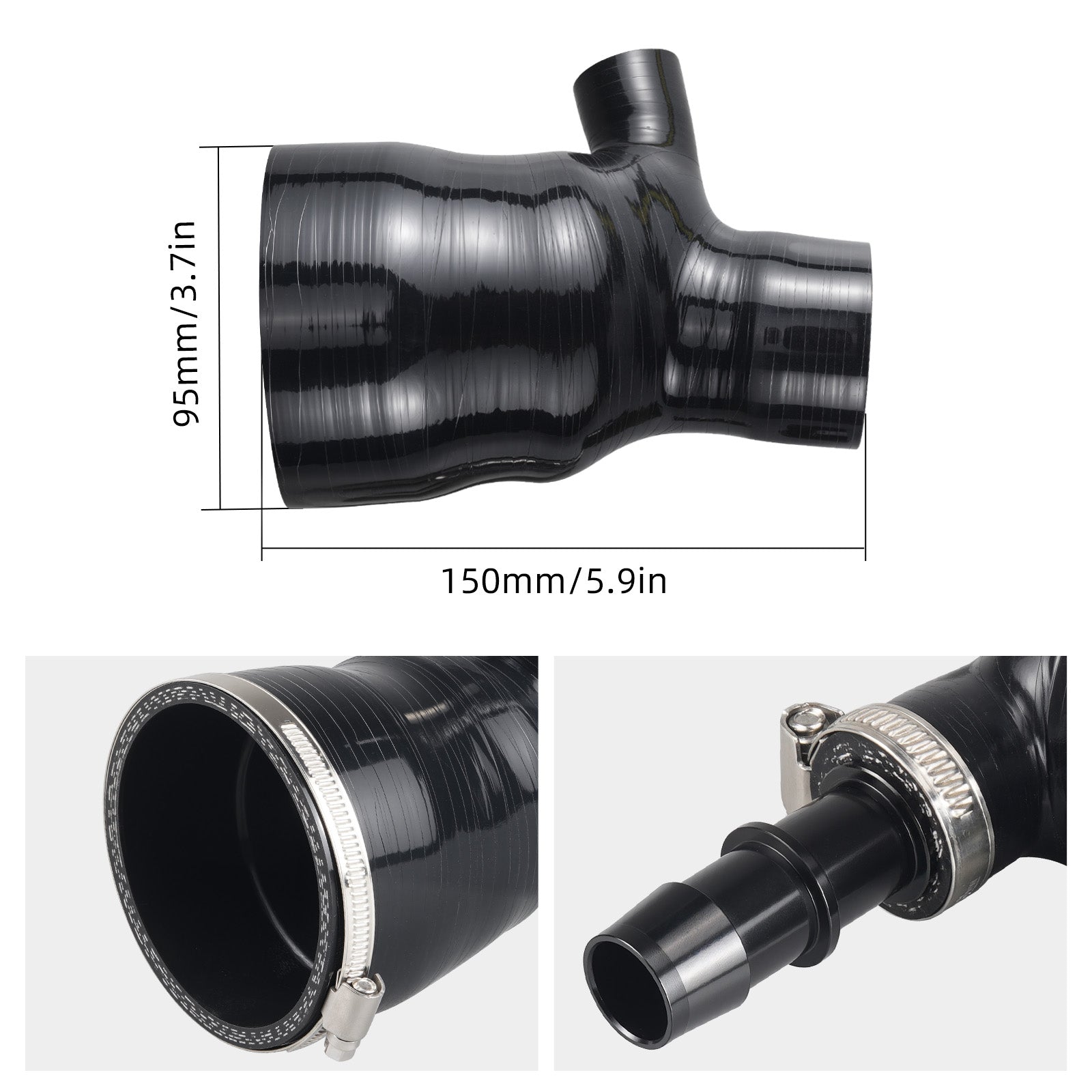 Enlarged High-Flow Turbo Inlet Hose Air Intake Upgrade Kit For Can-Am X3 2020-2024