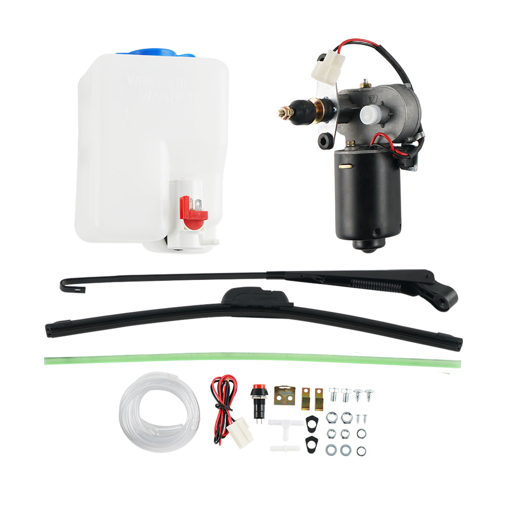 12V Electric UTV Windshield Wiper Motor Washer Bottle Kit For Can-Am Maverick X3