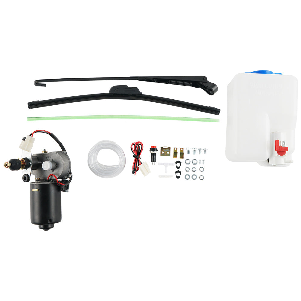 12V Electric UTV Windshield Wiper Motor Washer Bottle Kit For Can-Am Maverick X3