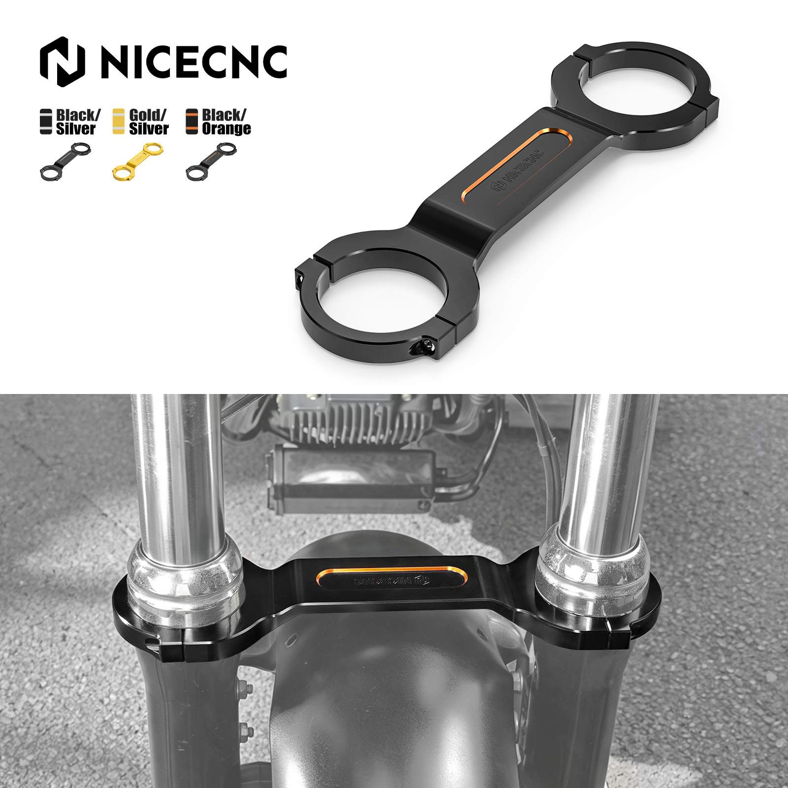 Front-End Stability Fork Brace for Harley Dyna Street Bob Low Rider 2006-2025