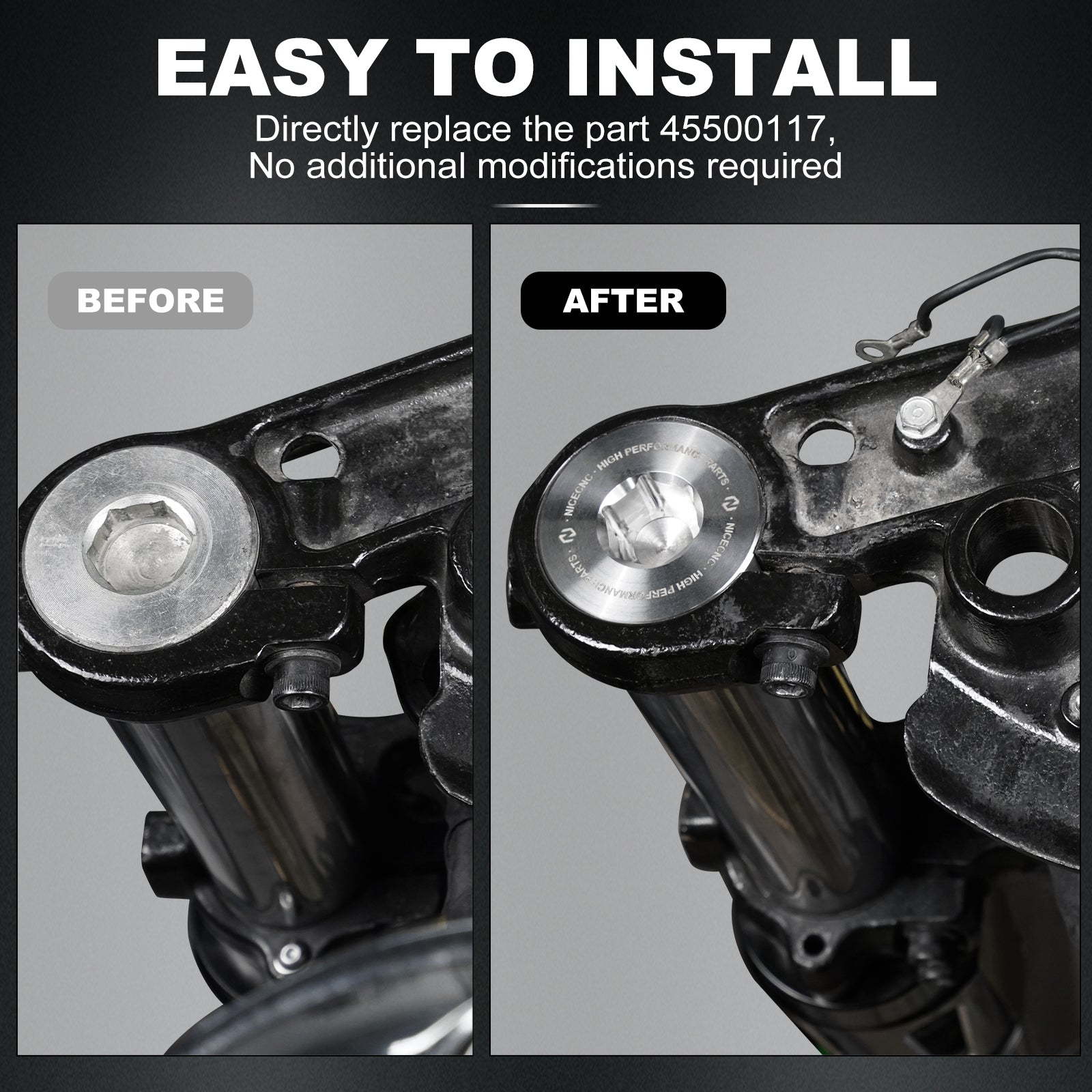 Front Fork Tube 1" Extension Riser Kit For Harley Road King Electra Street Glide Ultra Limited