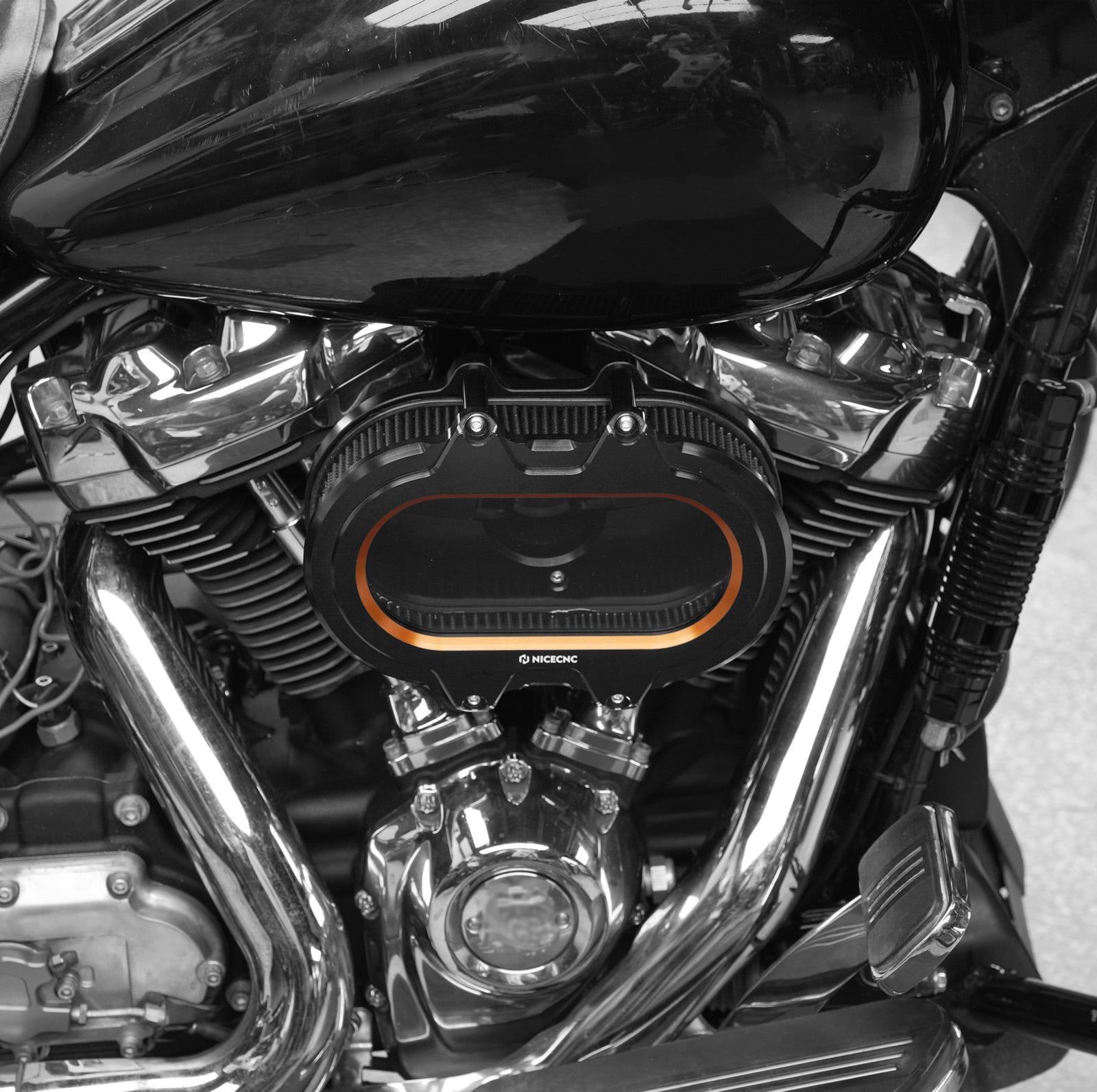 M8 Full Clear Air Cleaner Kit For Harley Softail Fat Boy Street Bob Low Rider Heritage Classic