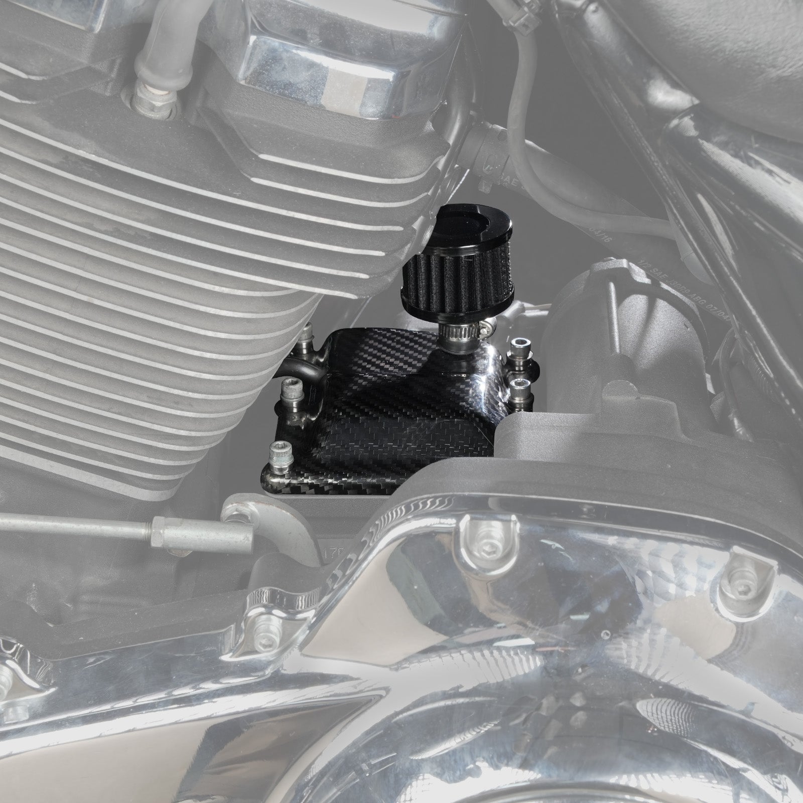 Carbon Fiber M8 Vented Transmission Top Cover For Harley Street Bob Low Rider S Fat Boy