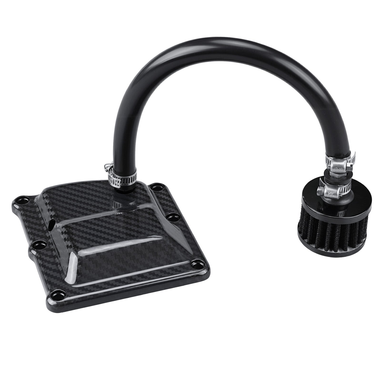 Carbon Fiber M8 Vented Transmission Cover w/Crankcase Breather For Harley Road Street Glide