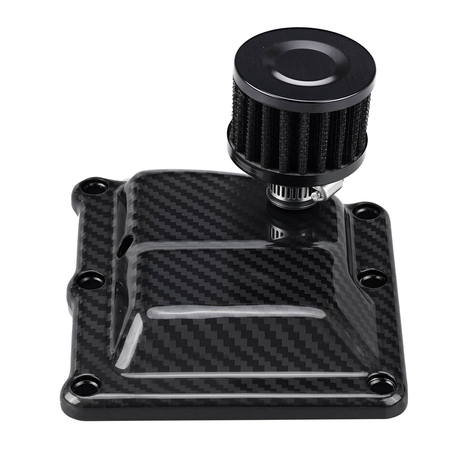 Carbon Fiber M8 Vented Transmission Top Cover For Harley Street Bob Low Rider S Fat Boy