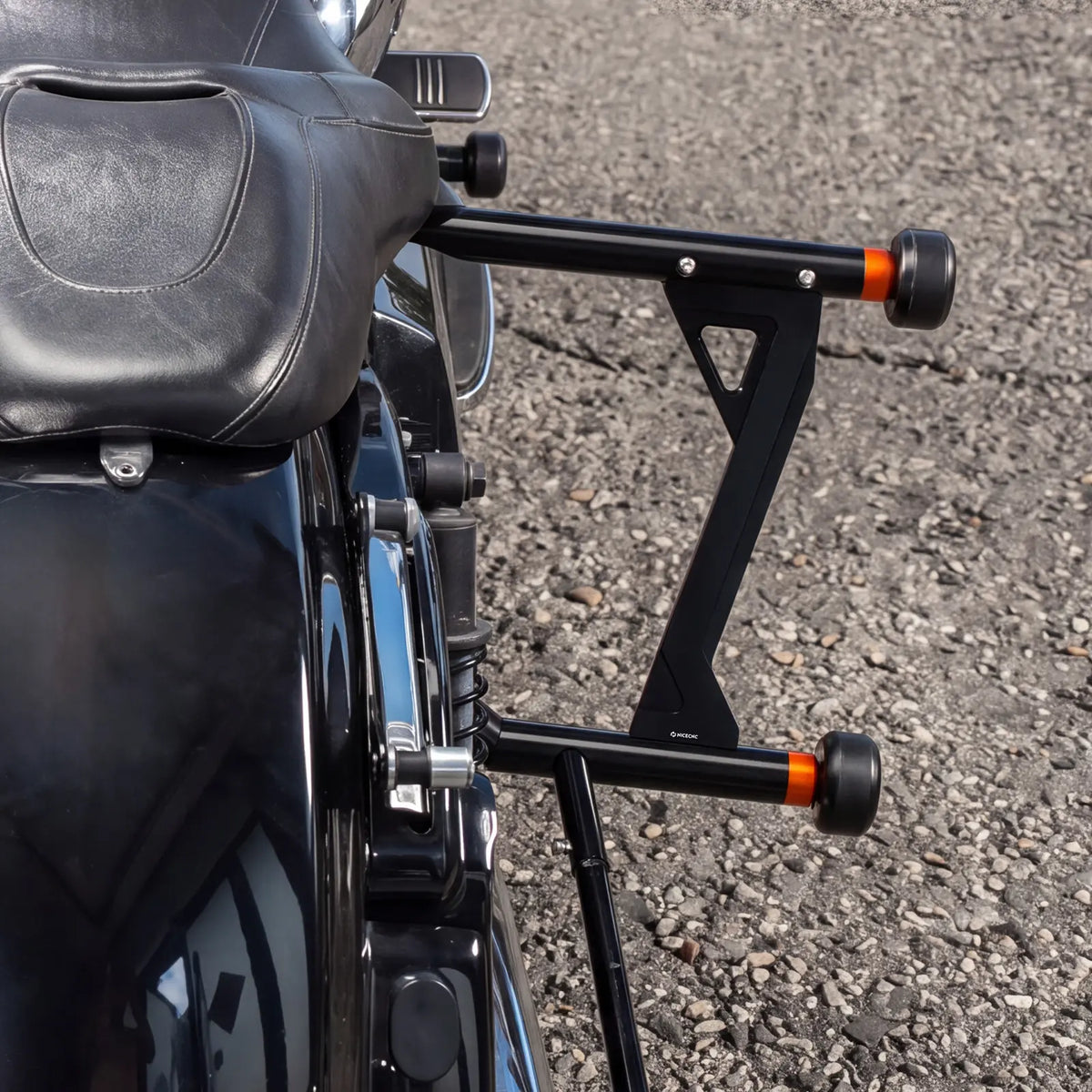 Front Engine Guard + Rear Saddlebag Crash Bar For Harley Road King Street Glide