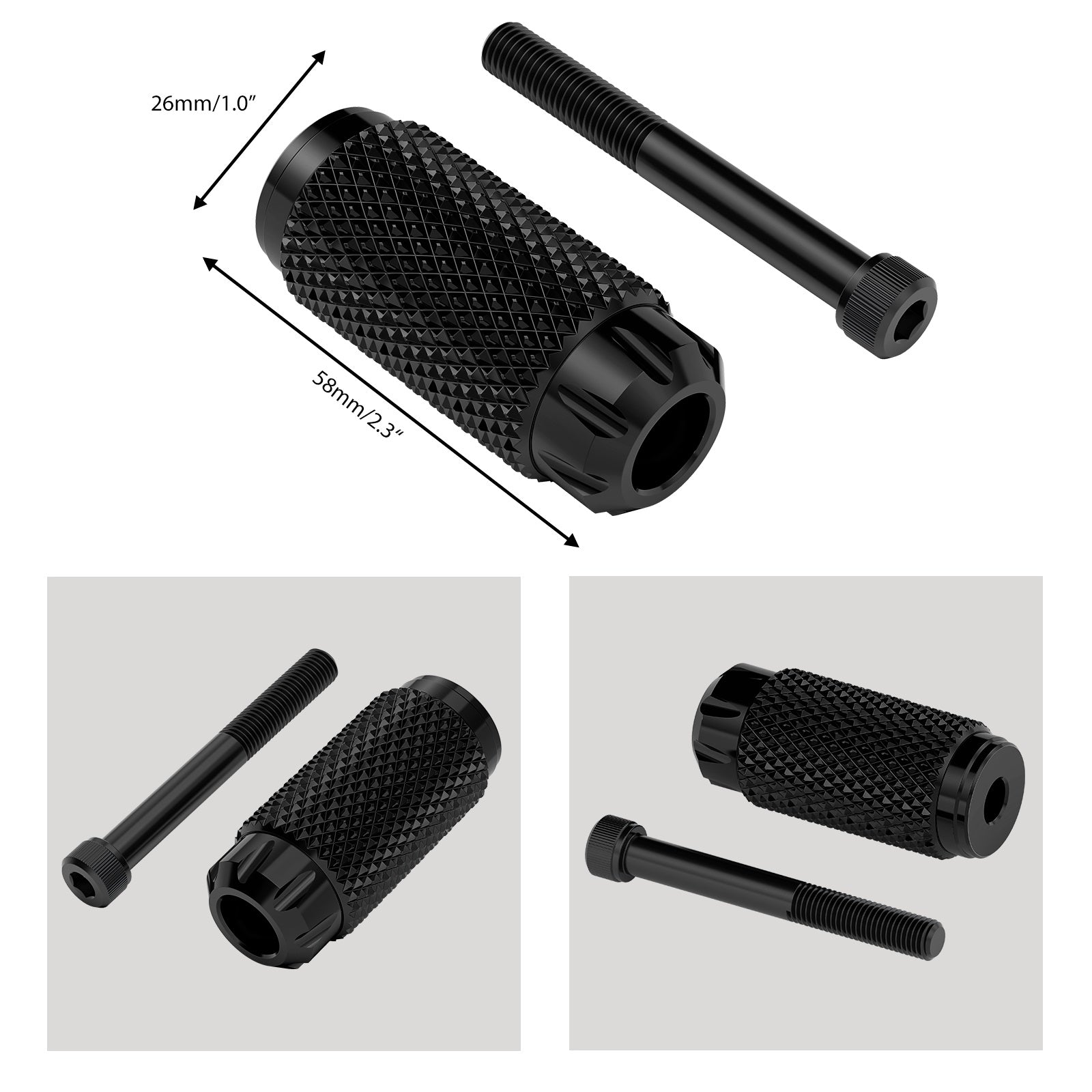 Passenger Footpegs Footrests + Shifter Pegs For Harley Road King Street Glide