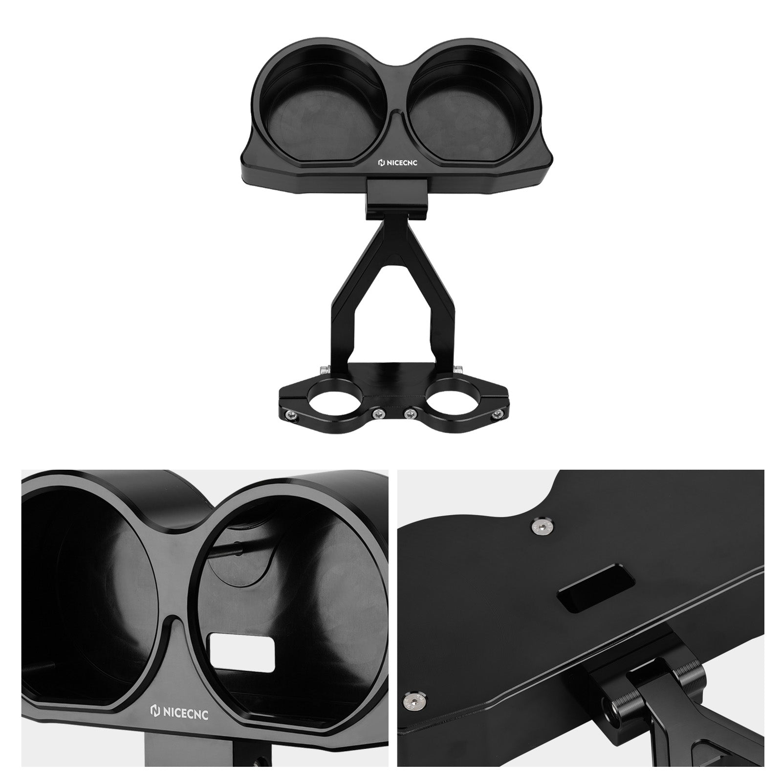 Handlebar Risers + Speedo Gauge Relocation Bracket Kit For Harley Road Glide 2015-2023