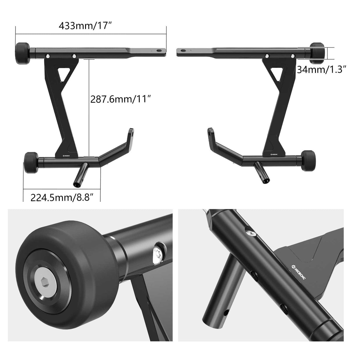 Replaceable Slider Saddlebag Crash Bar Guard for Harley Road Glide Street Glide Road King 2009-2025