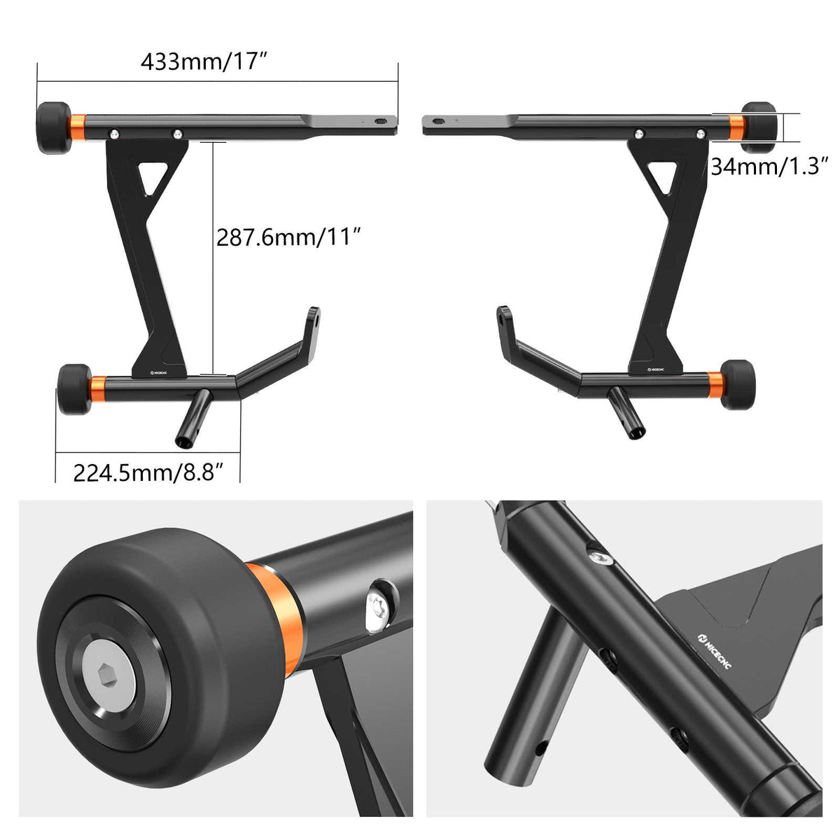 Replaceable Slider Saddlebag Crash Bar Guard for Harley Road Glide Street Glide Road King 2009-2025