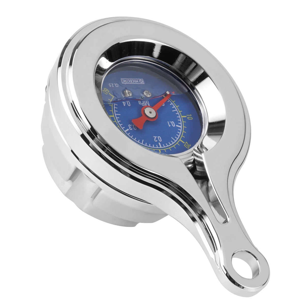 Chrome 60PSI Engine Oil Pressure Gauge Kit For Harley Road King Electra Tri Street Glide