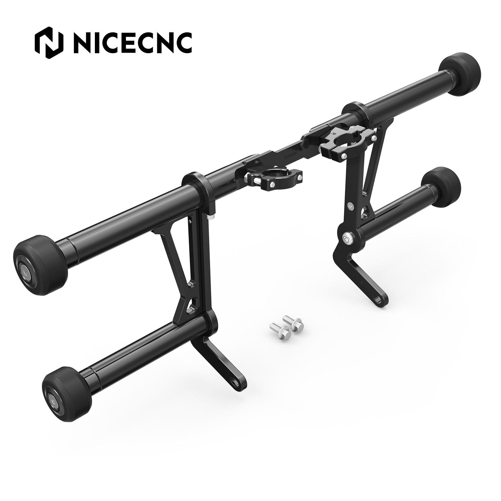 Modular Impact Protection Crash Bar with Replaceable Sliders for Harley Road King Electra Glide Street Glide