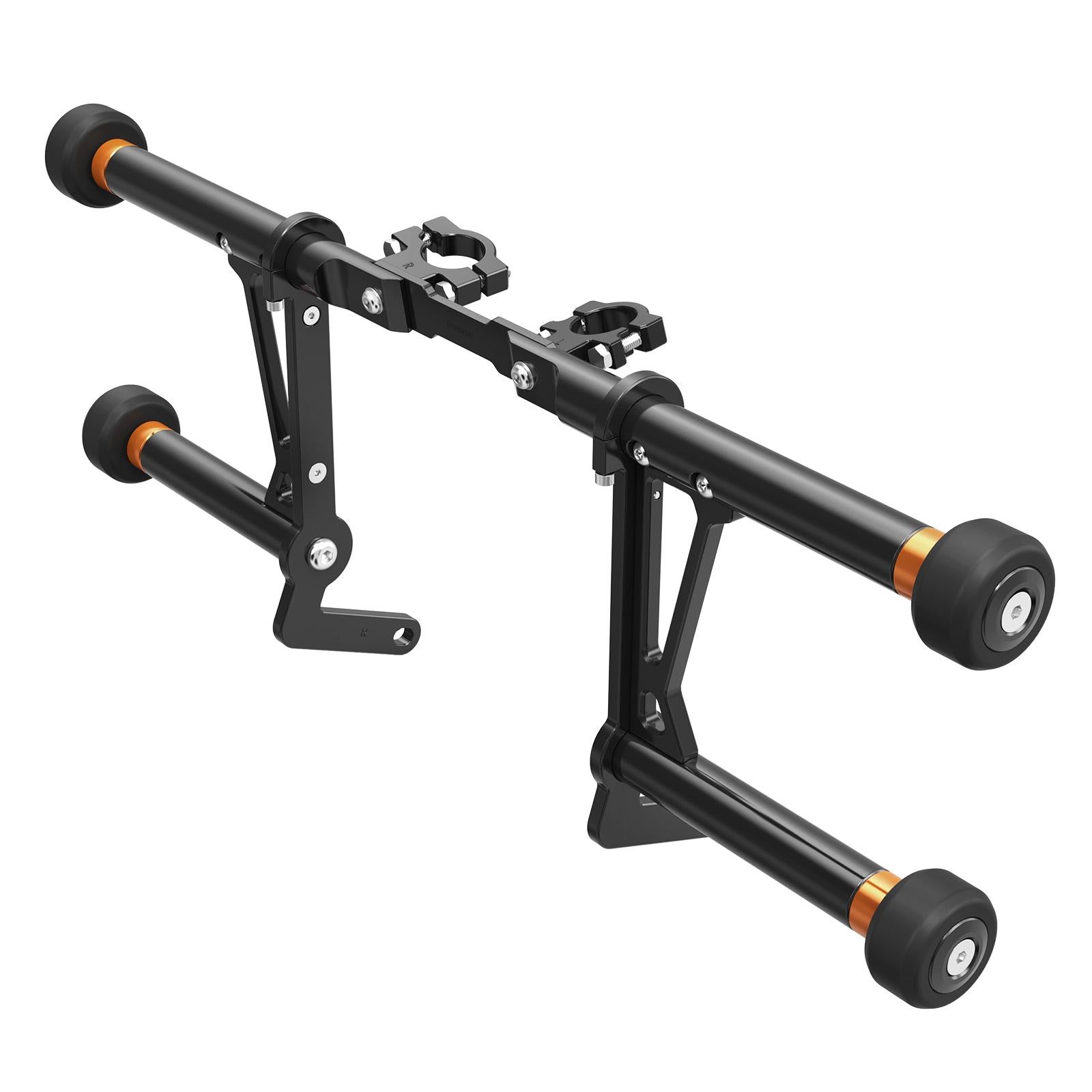 Modular Impact Protection Crash Bar with Replaceable Sliders for Harley Road King Electra Glide Street Glide
