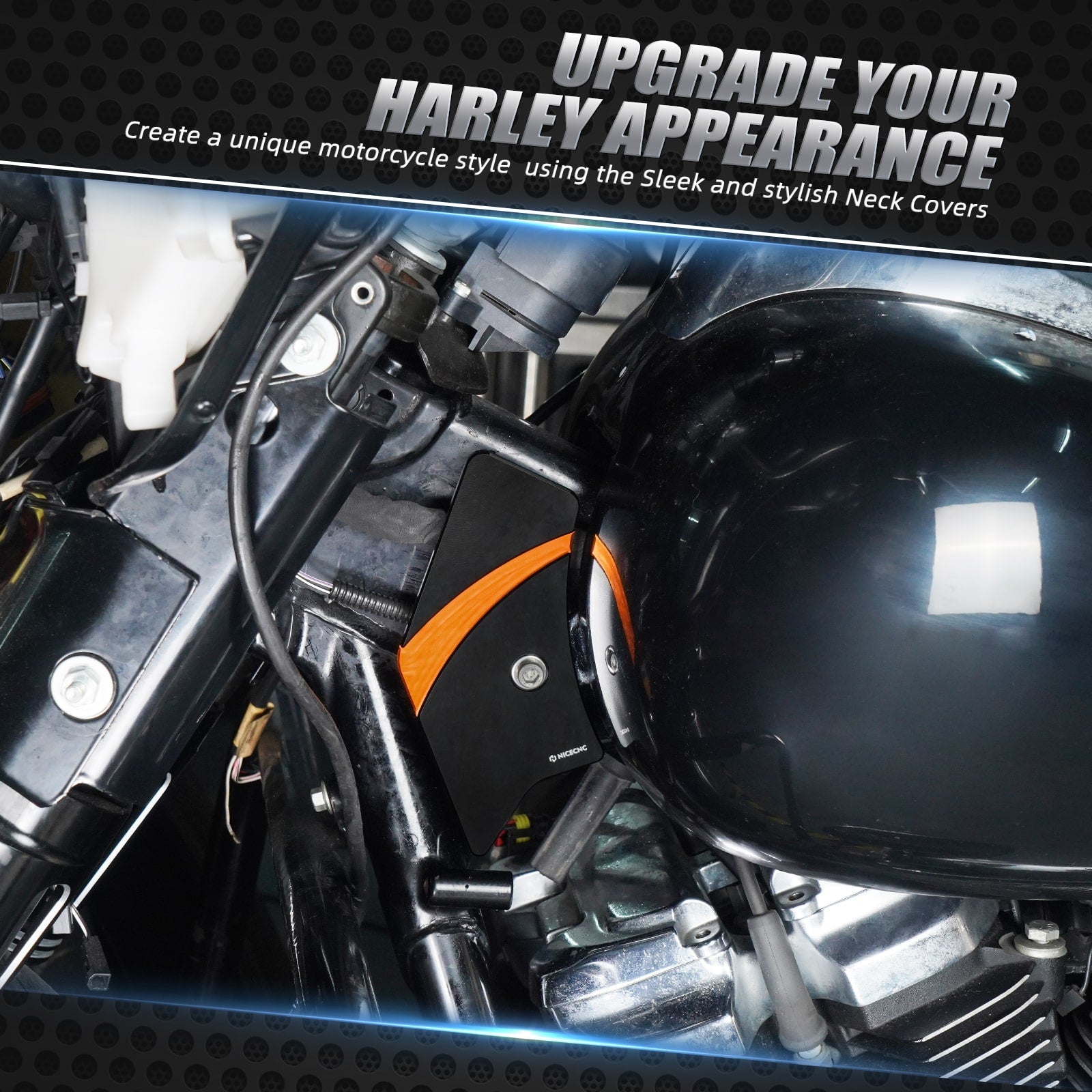 Frame Side Steering Neck Covers Trim For Harley Road King Street Glide Ultra Limited