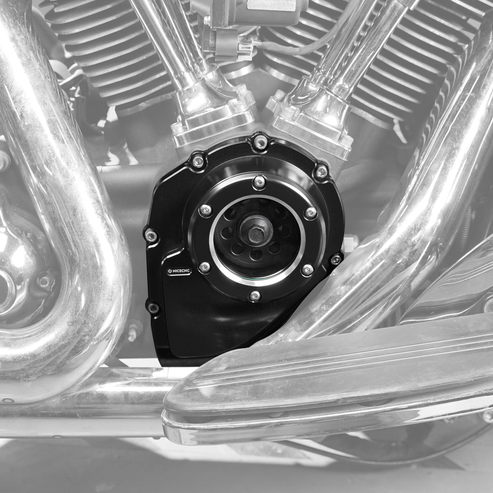 Transparent M8 Camshaft Cam Shaft Cover For Harley Road King Electra Street Glide