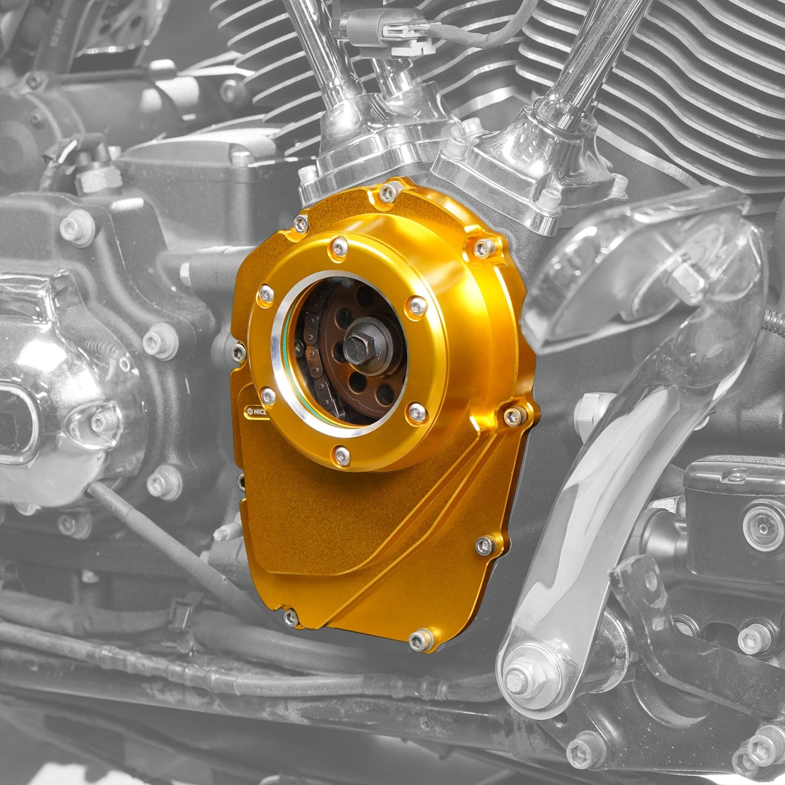 Transparent M8 Camshaft Cam Shaft Cover For Harley Road King Electra Street Glide