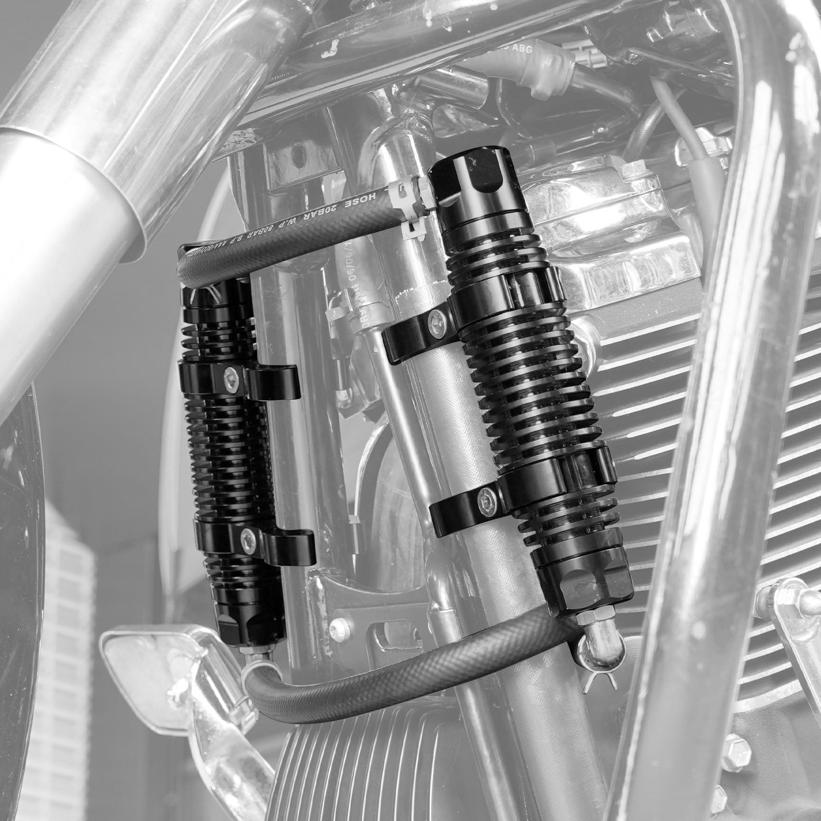 Modular Finned Dual Engine Oil Cooler Kit For Harley Road King Electra Street Glide