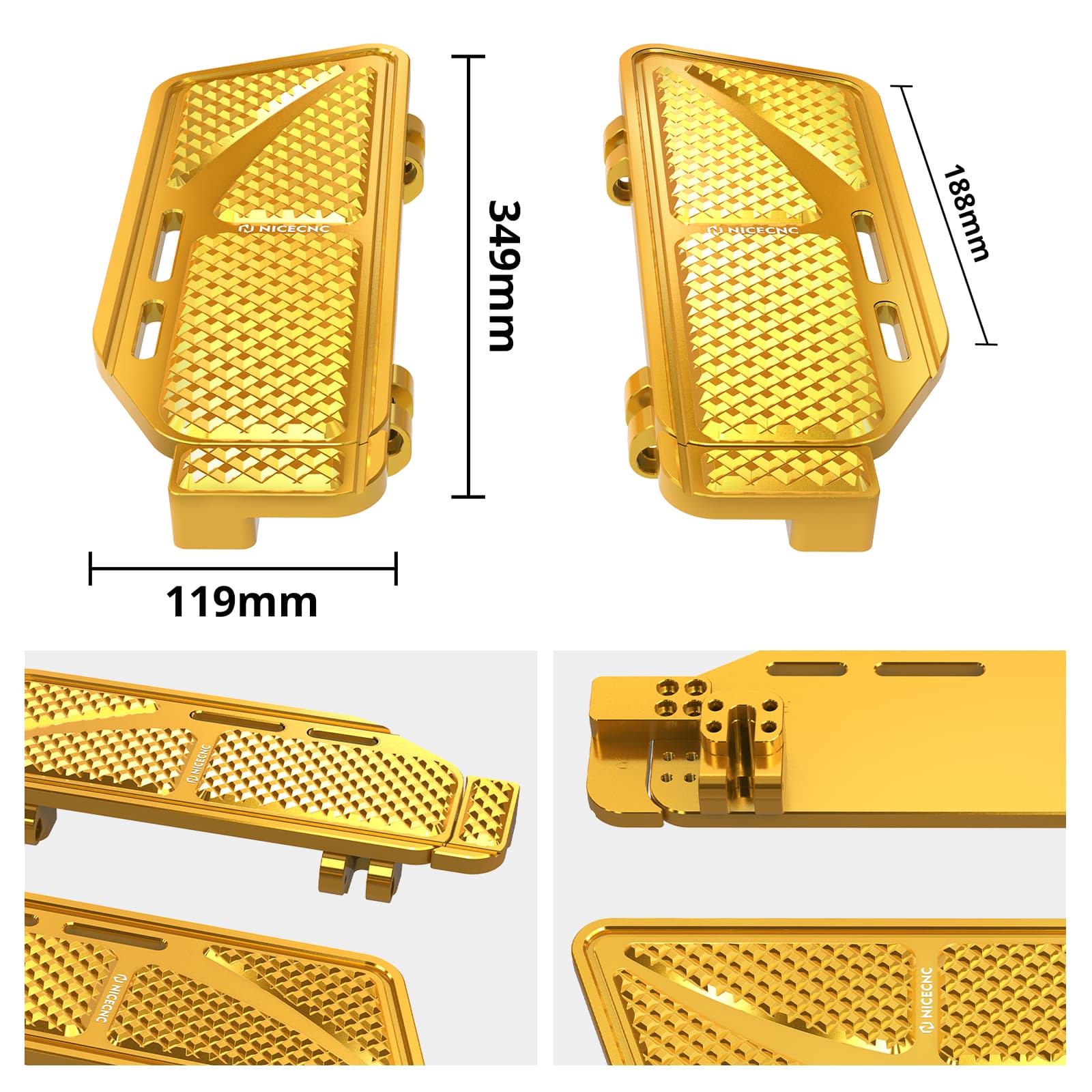 Rider Floorboards Footboards Inserts Kit For Harley Road King Electra Street Glide Ultra Limited