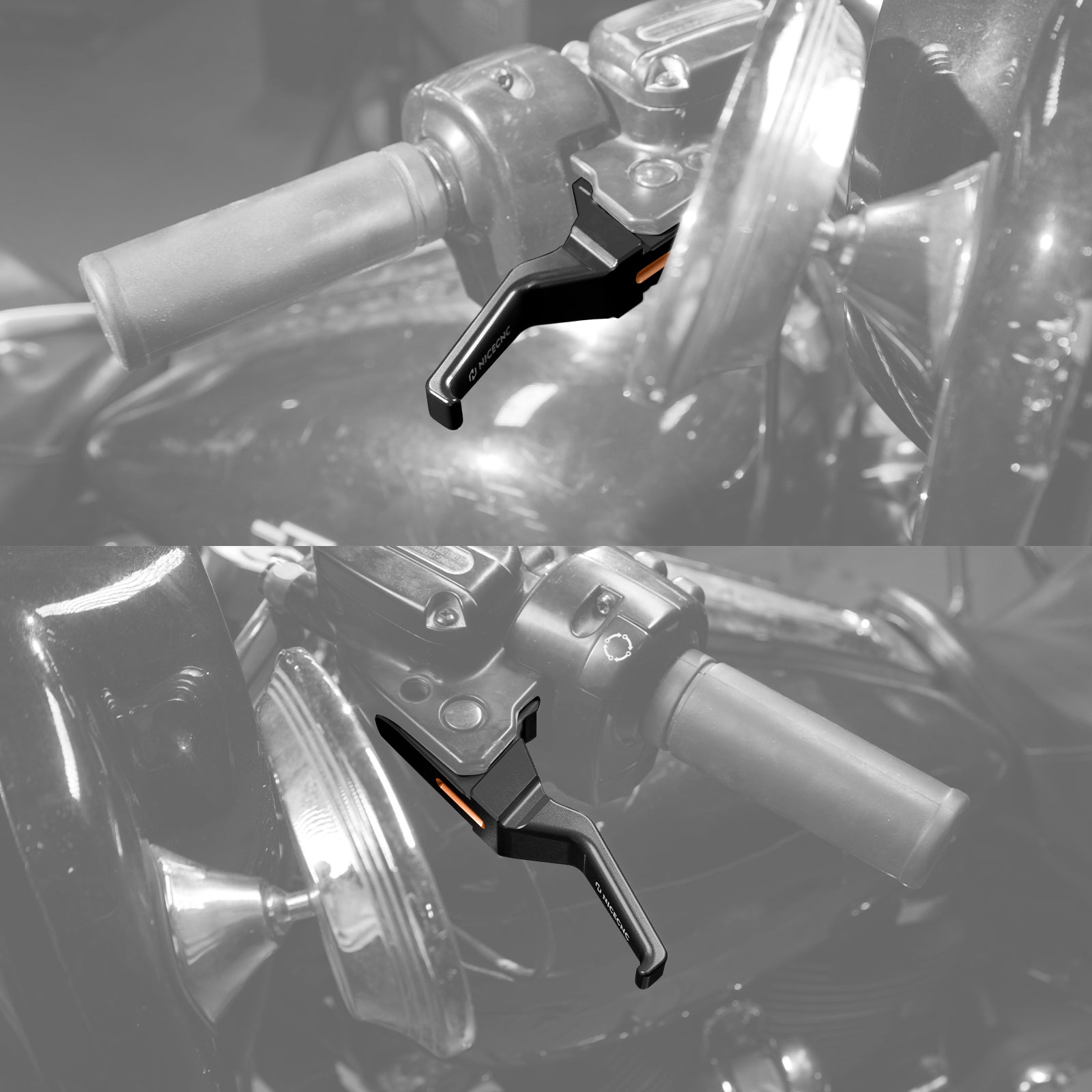 Short Clutch Brake Lever + Handlebar Grips For Harley Road King Electra Street Glide