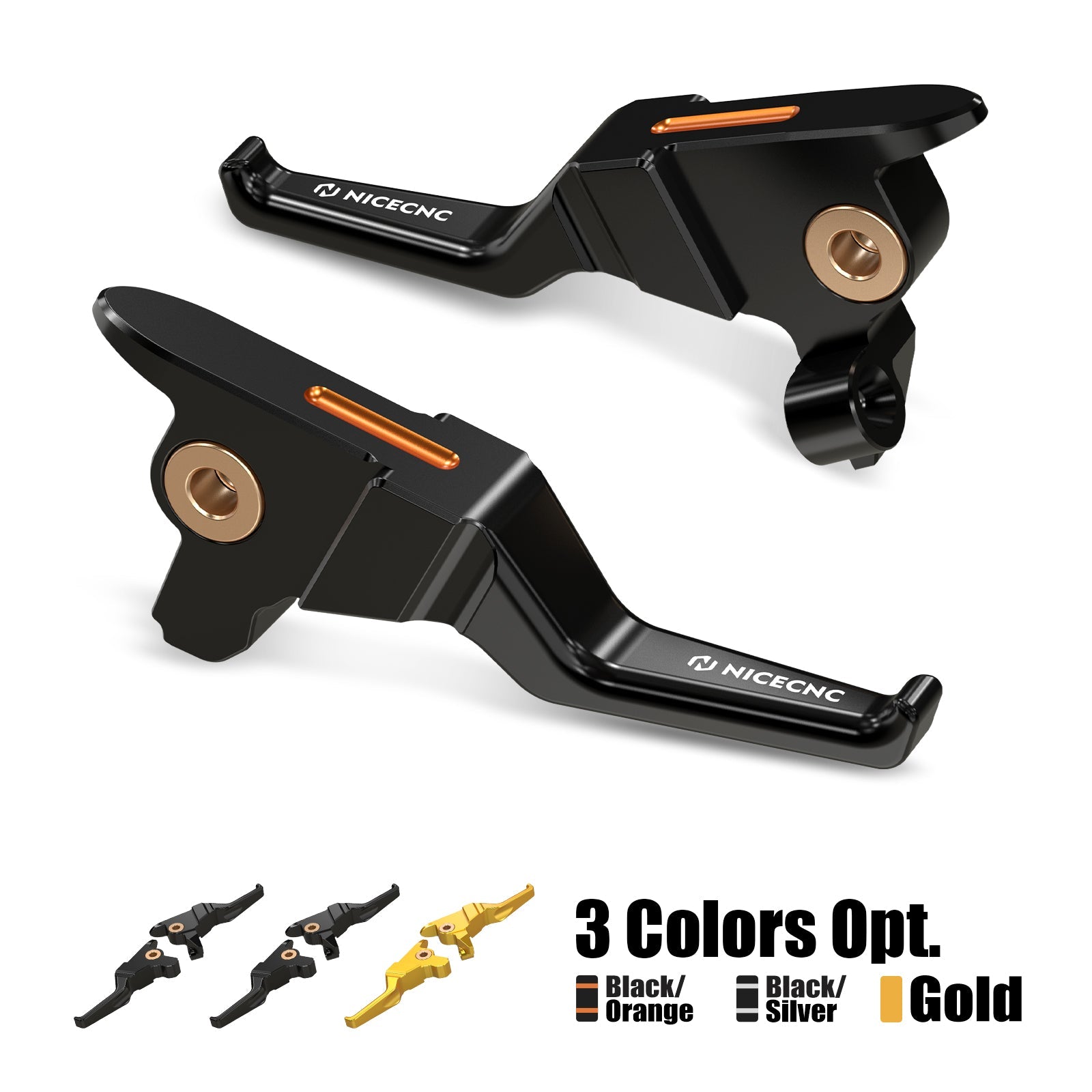 2-Finger Control Shorty Clutch Brake Levers For Harley Road King Electra Street Glide