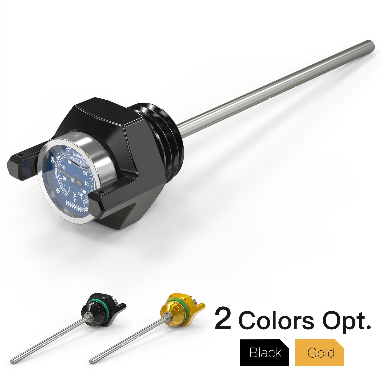 Oil Dipstick w/ Thermometer Temp Gauge For Harley Road King Street Glide Ultra Limited