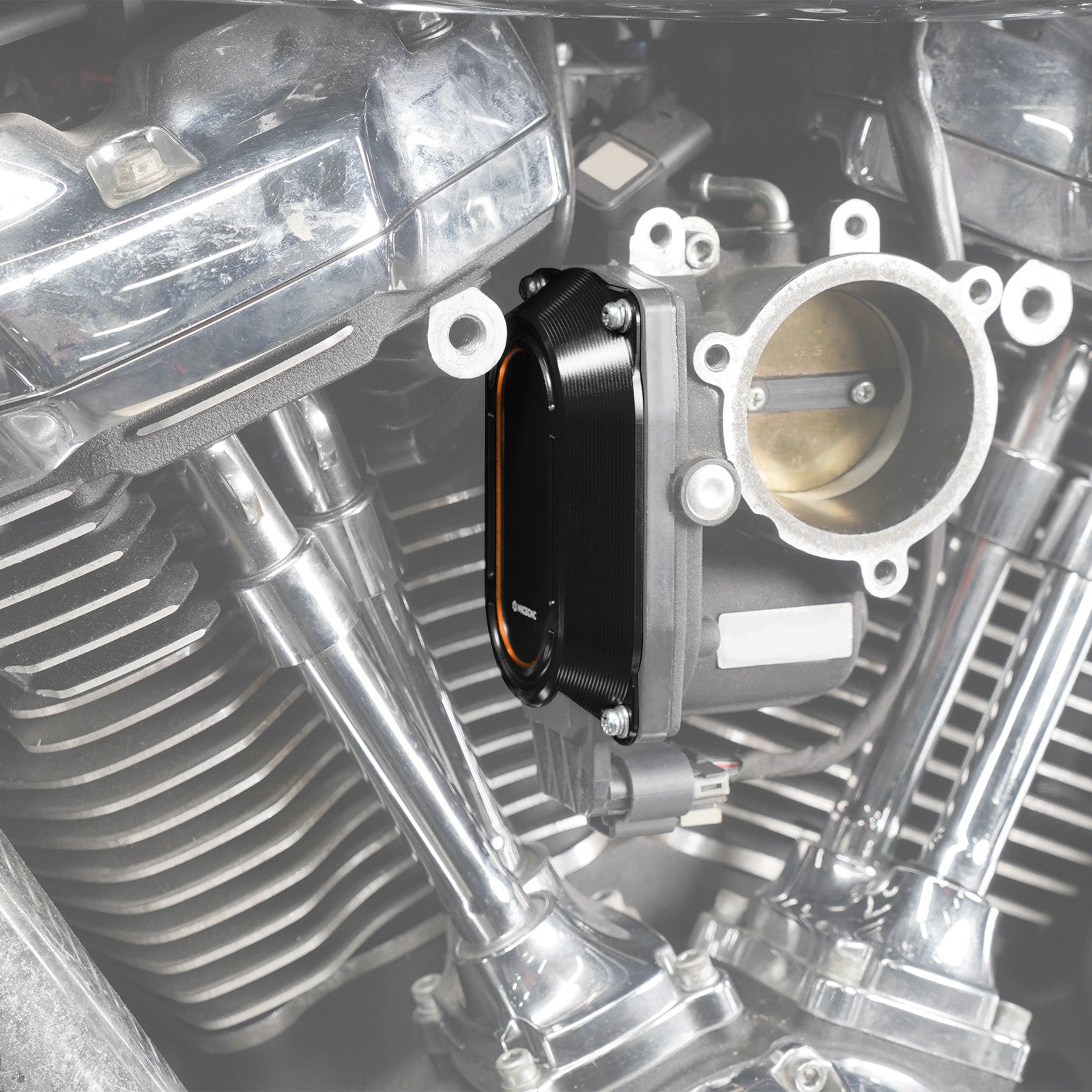 M8 Throttle Body Cap Cover Heat Shield For Harley Softail Deluxe Fat Bob Heritage Classic