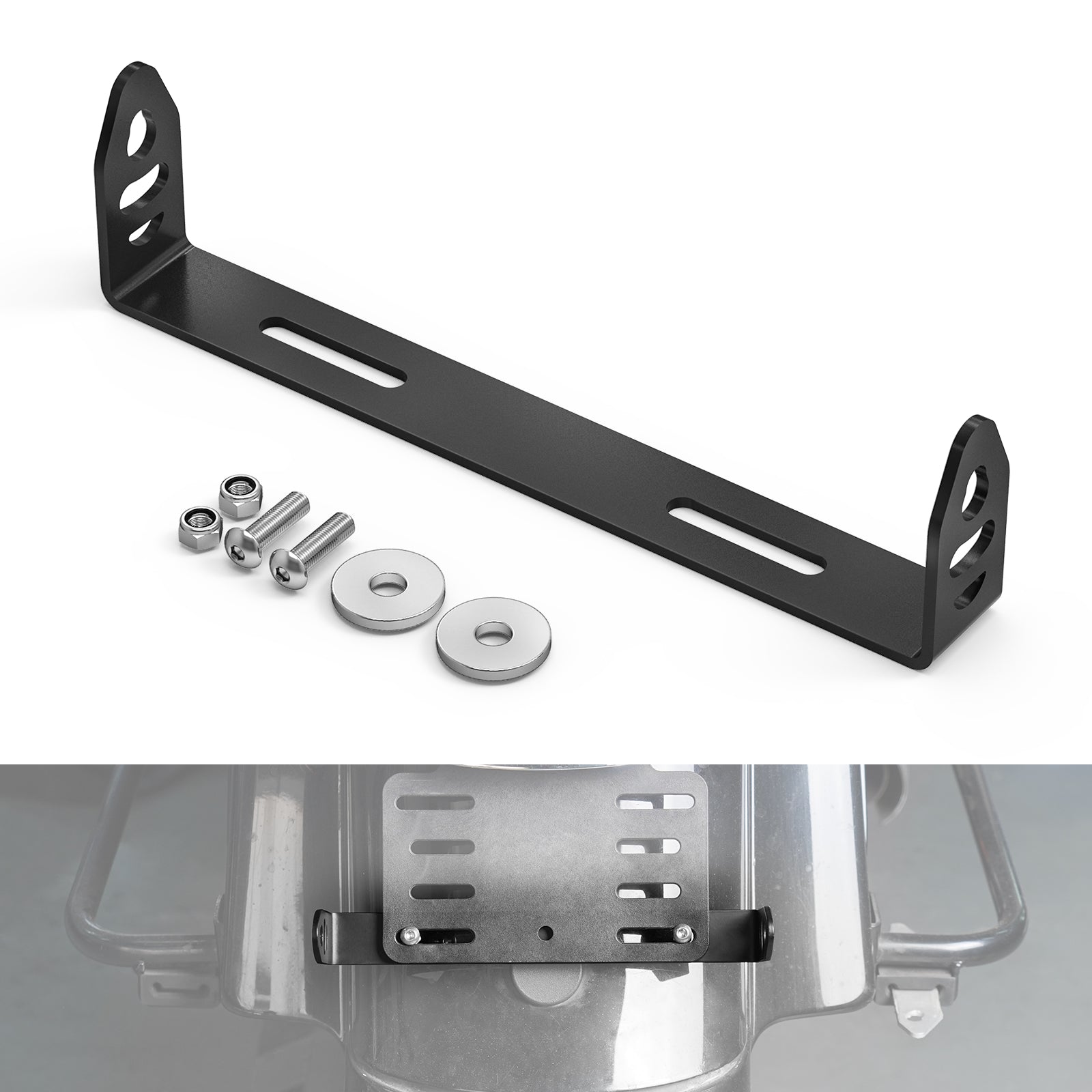 Turn Signal License Plate Relocation Kit For Harley Road King Electra Street Glide