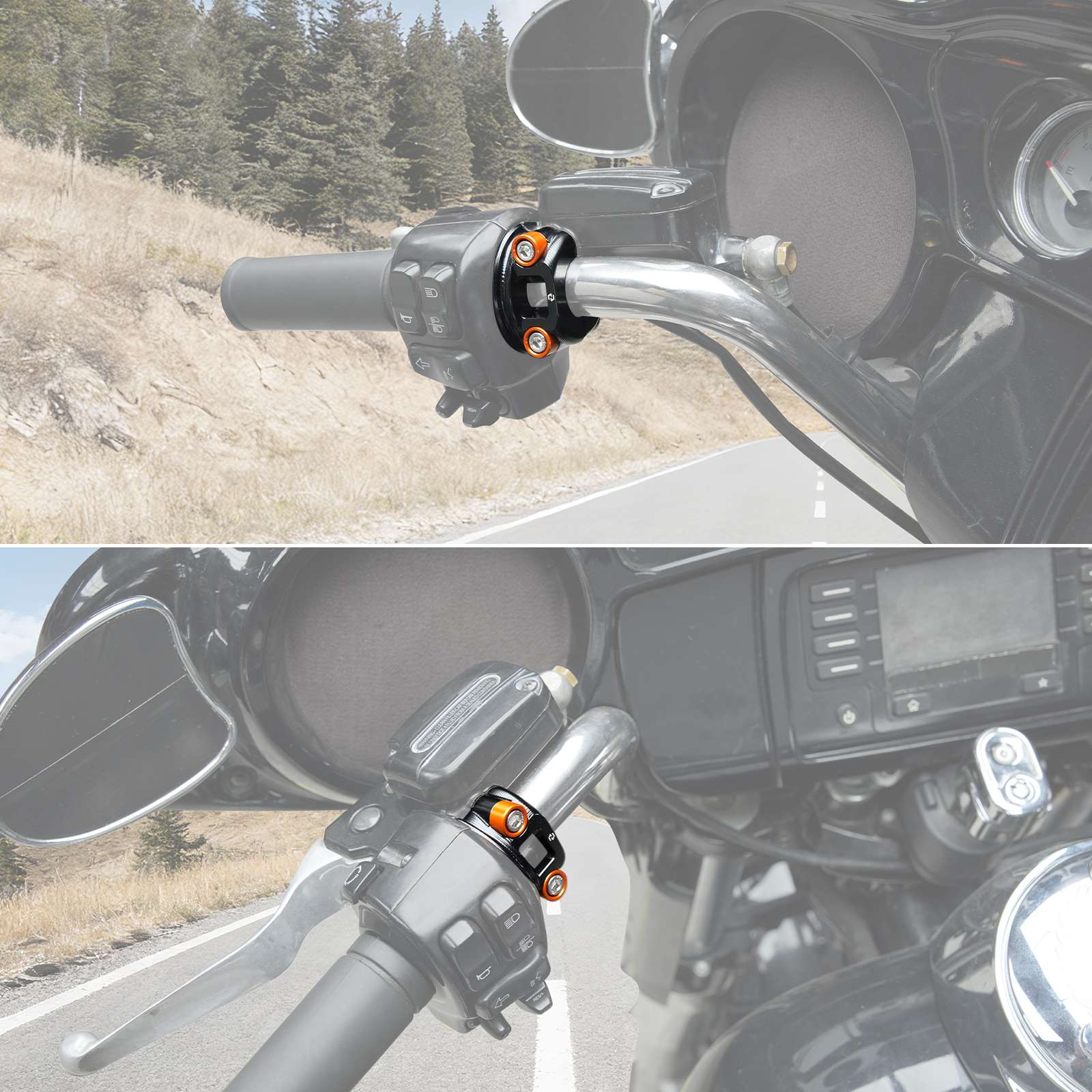 Brake Clutch Lever Perch Half Clamp Kit For Harley Dyna Super Glide Low Rider Street Bob