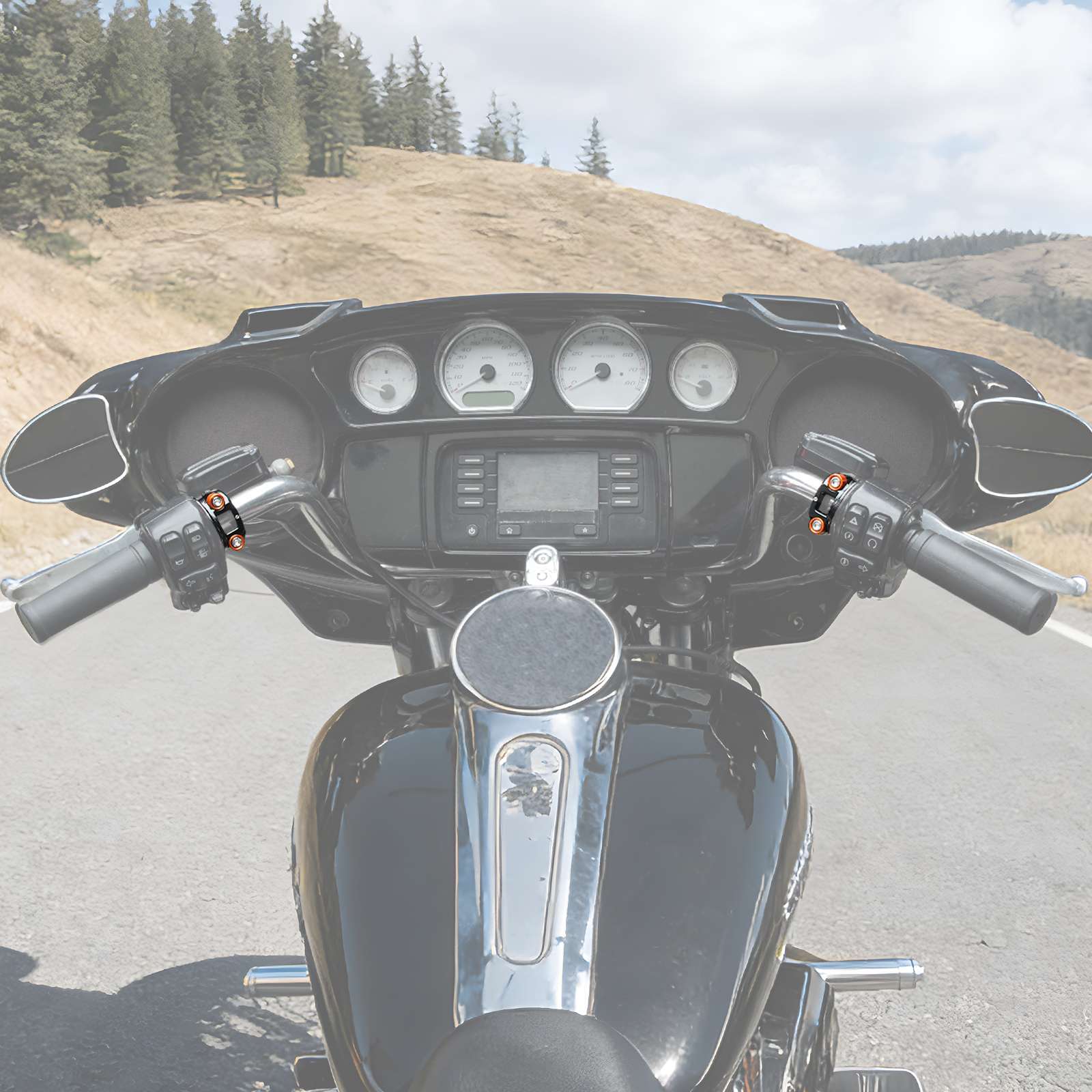Brake Master Cylinder & Clutch Lever Perch Half Clamp For Harley Softail Slim Deluxe Standard