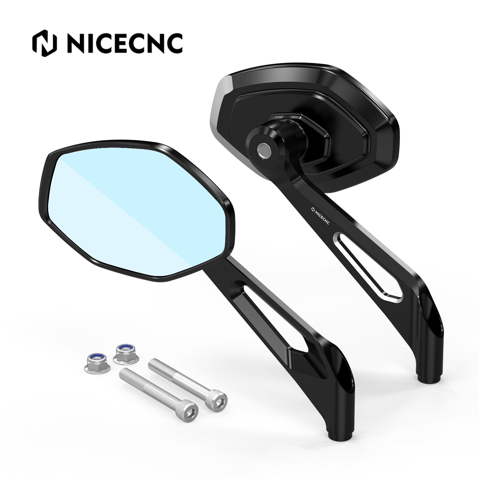 Convex Rear View Mirrors Kit For Harley Road King Tri Electra Street Glide Ultra Limited